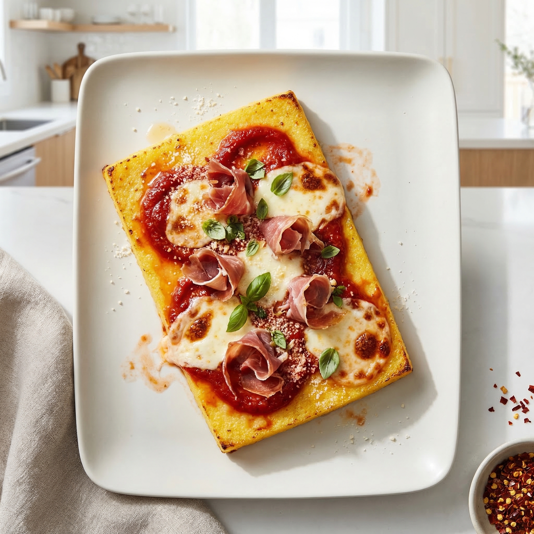 Oven-Baked Polenta with Marinara