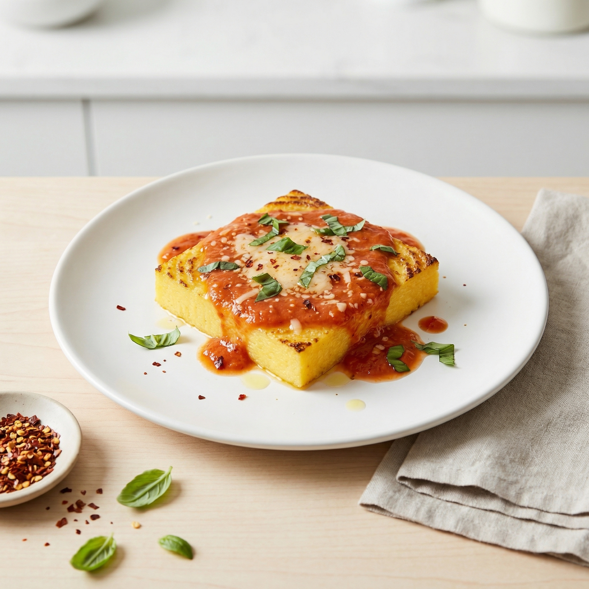 Creamy Polenta with Marinara