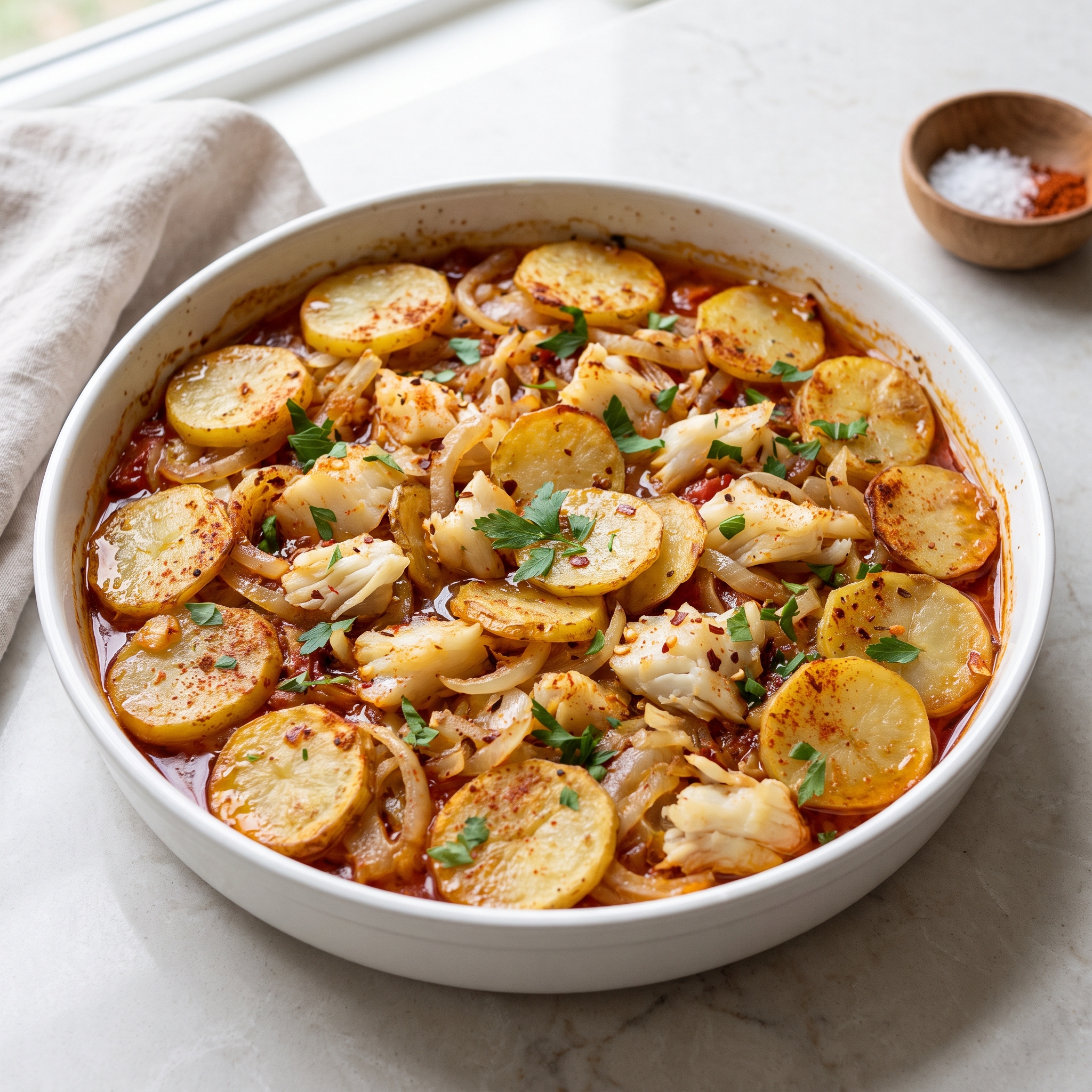 Baked Portuguese Bacalhau Casserole