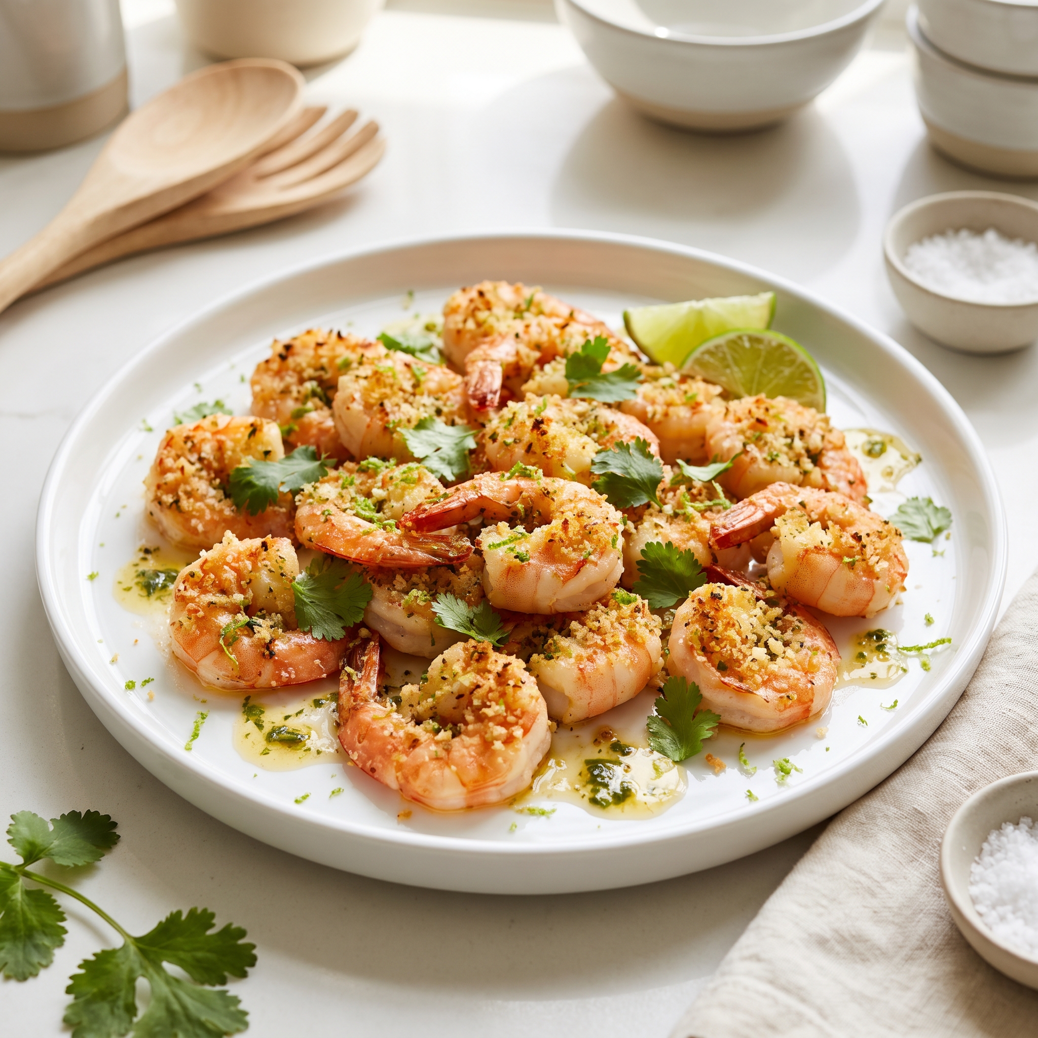 Baked Shrimp with Cilantro and Lime