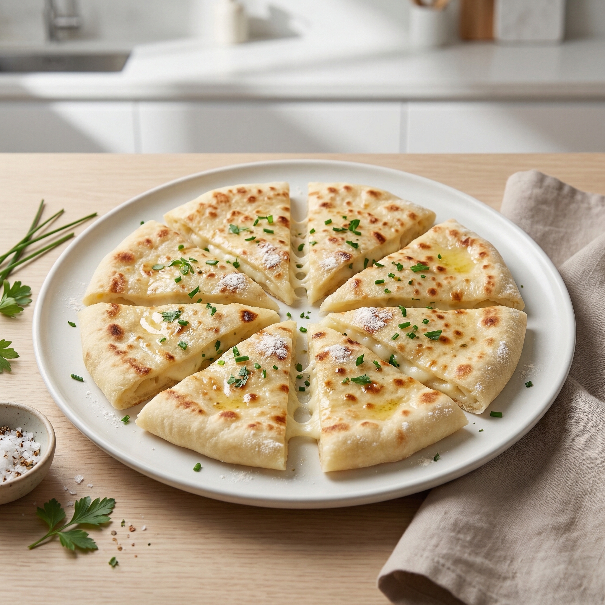 Balkar Potato-and-Mozzarella Hychin Flatbread