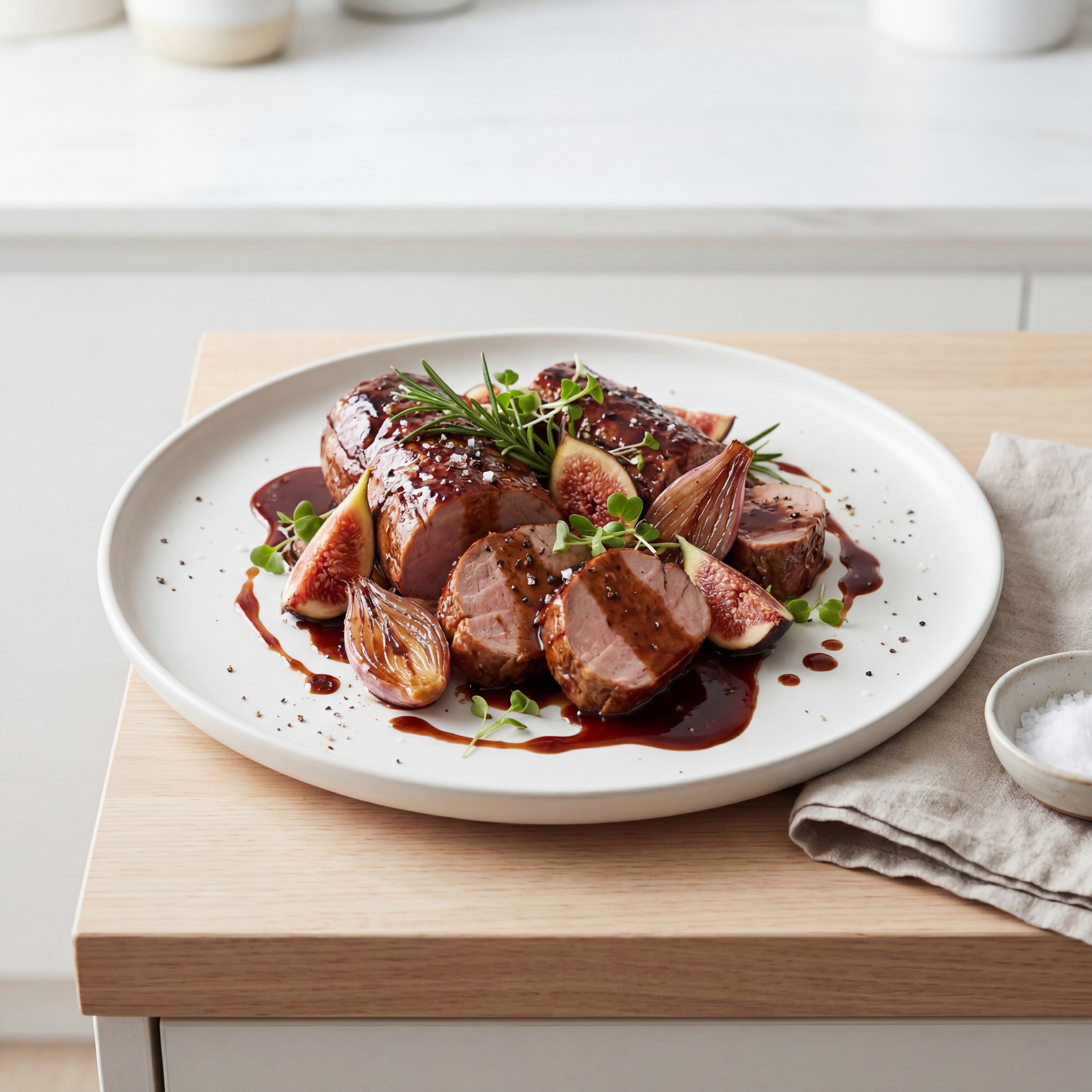 Balsamic Braised Pork Tenderloins with Fresh Figs