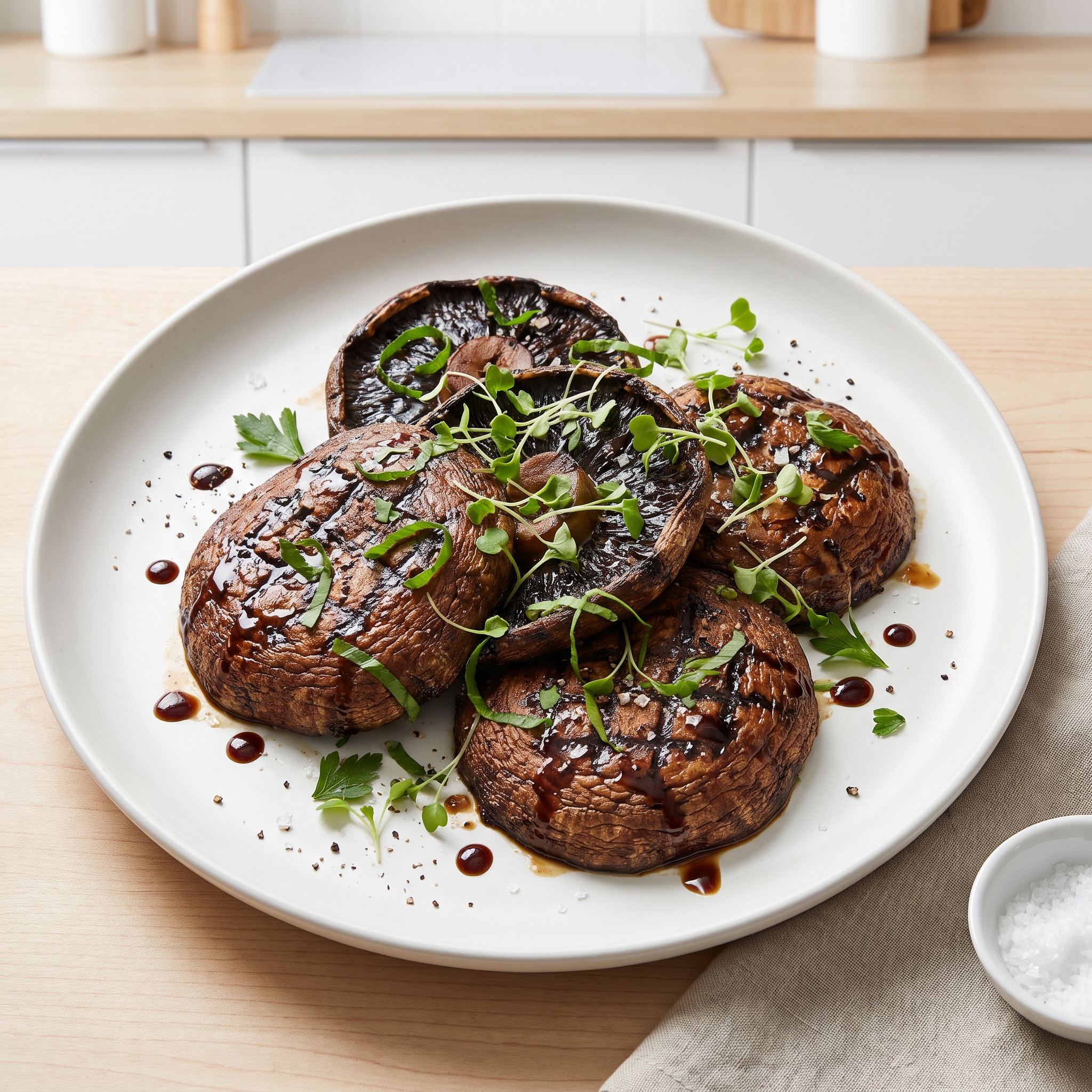Balsamic Garlic Grilled Portobello Mushrooms