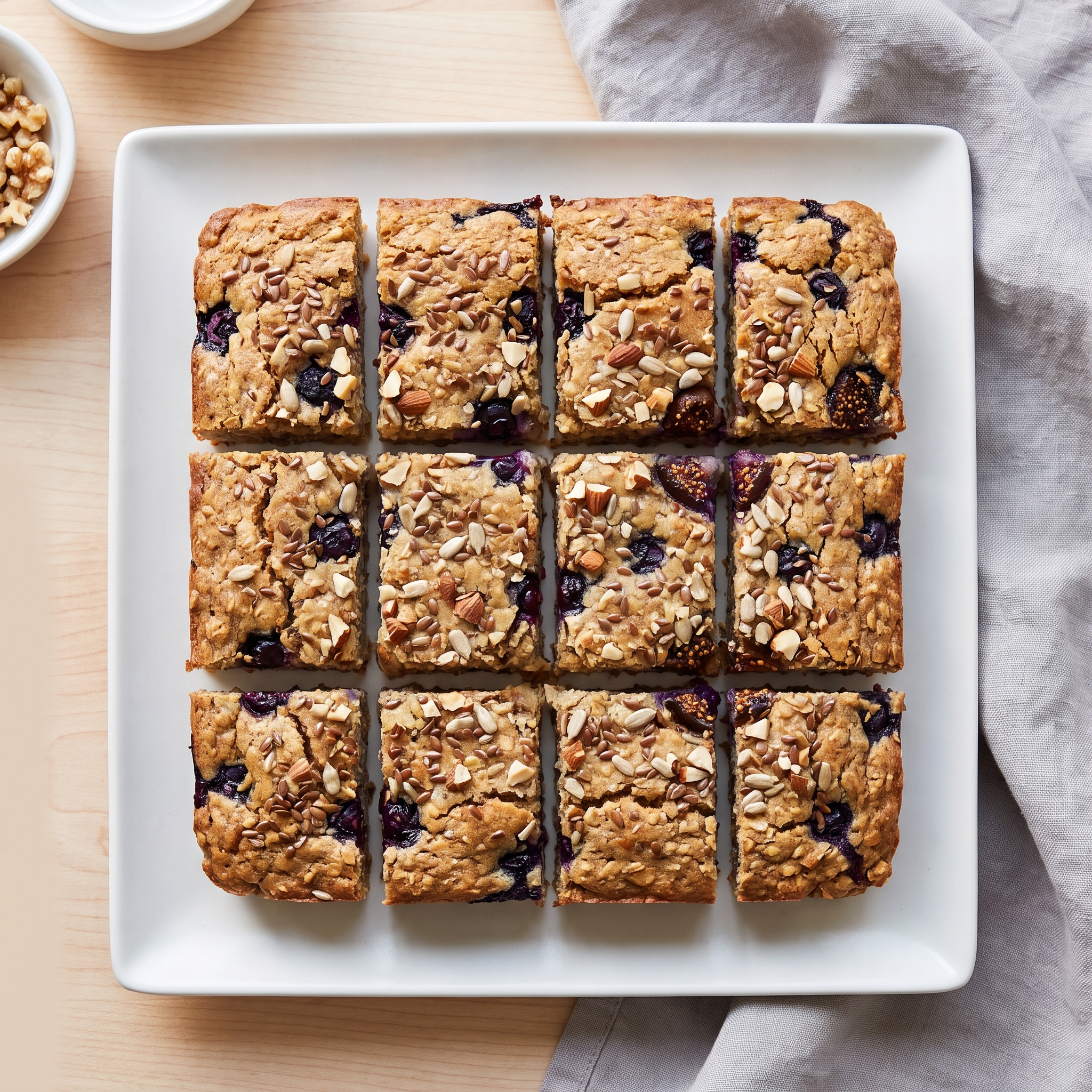 Banana Blueberry Morning Oat Bars