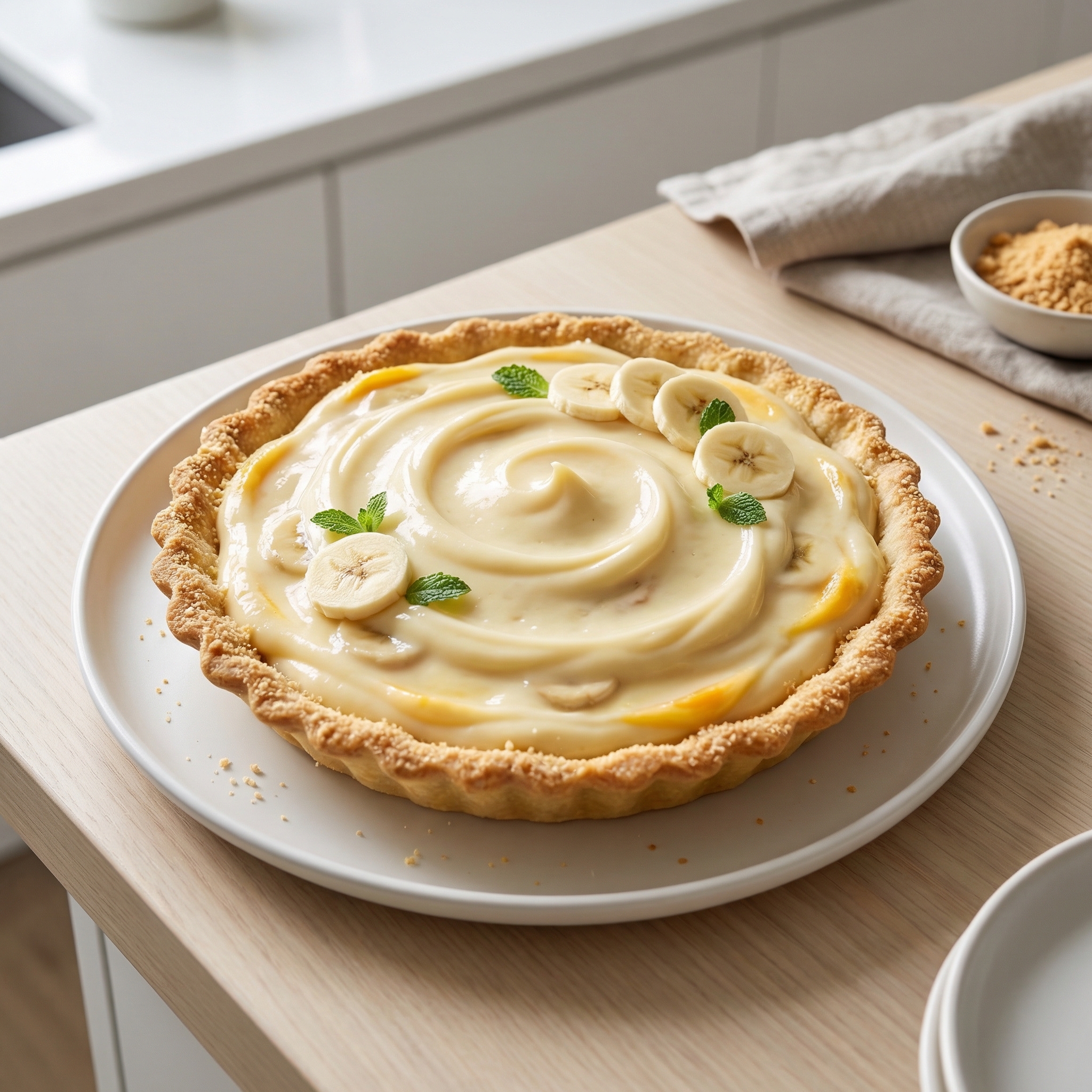 Classic Banana Custard Pie