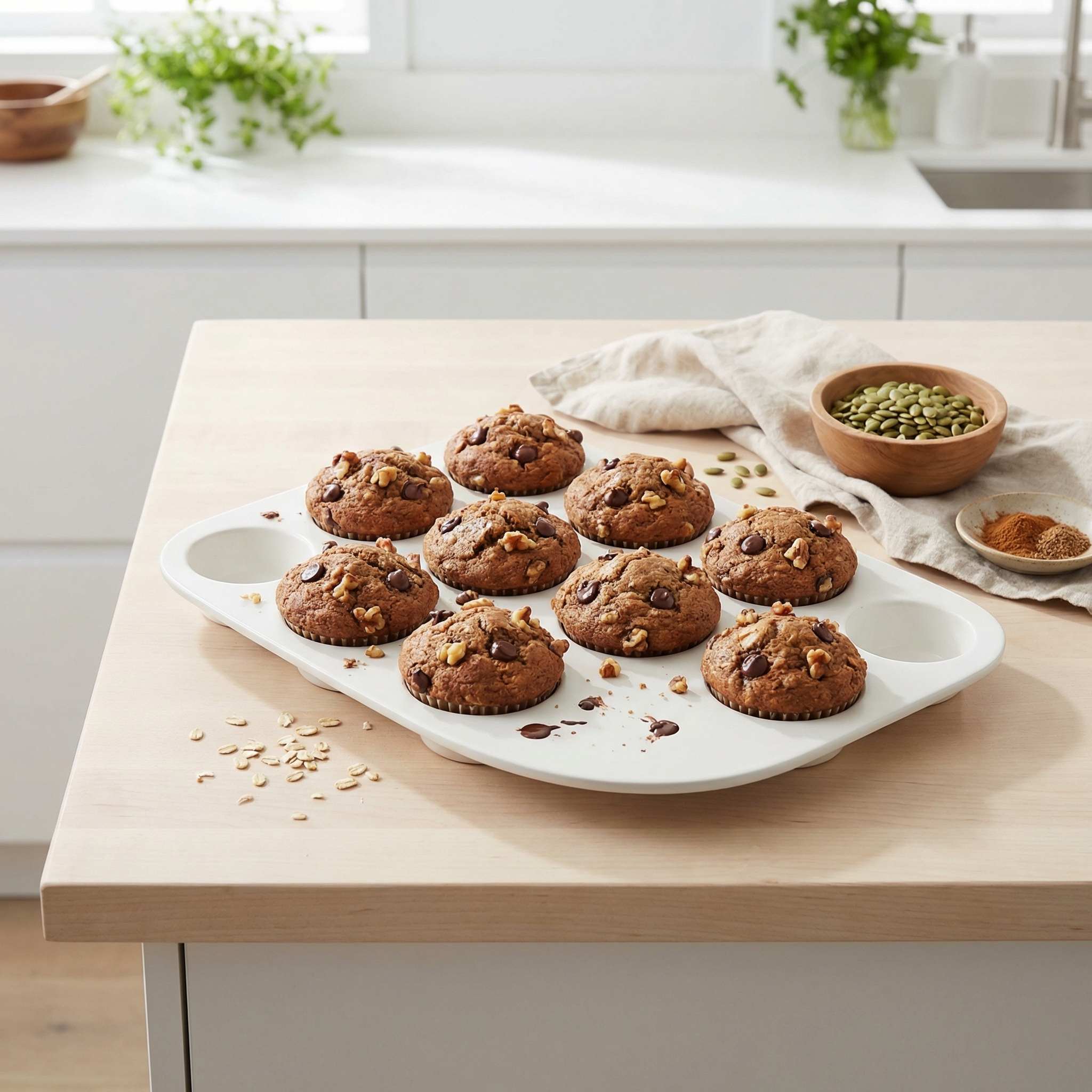 Banana Applesauce Seminary Muffins