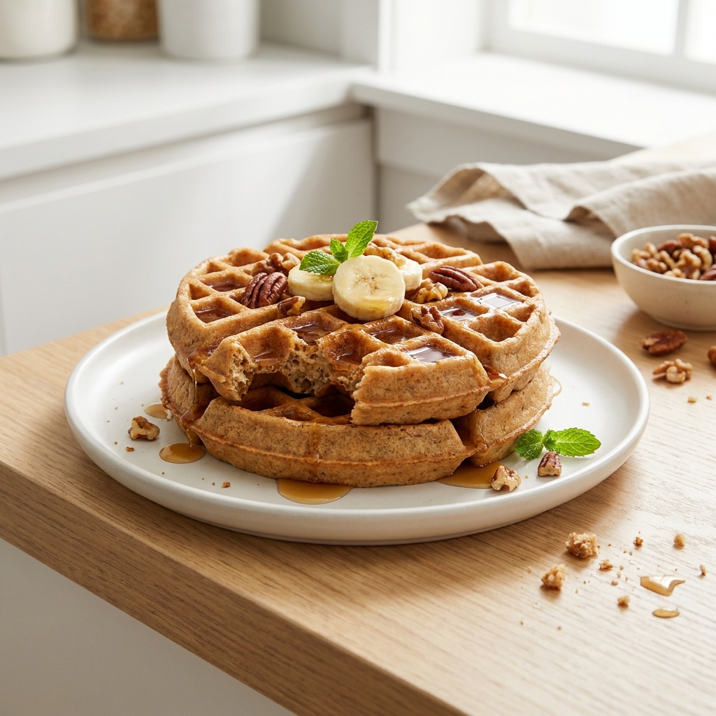 Banana Whole-Wheat Waffles
