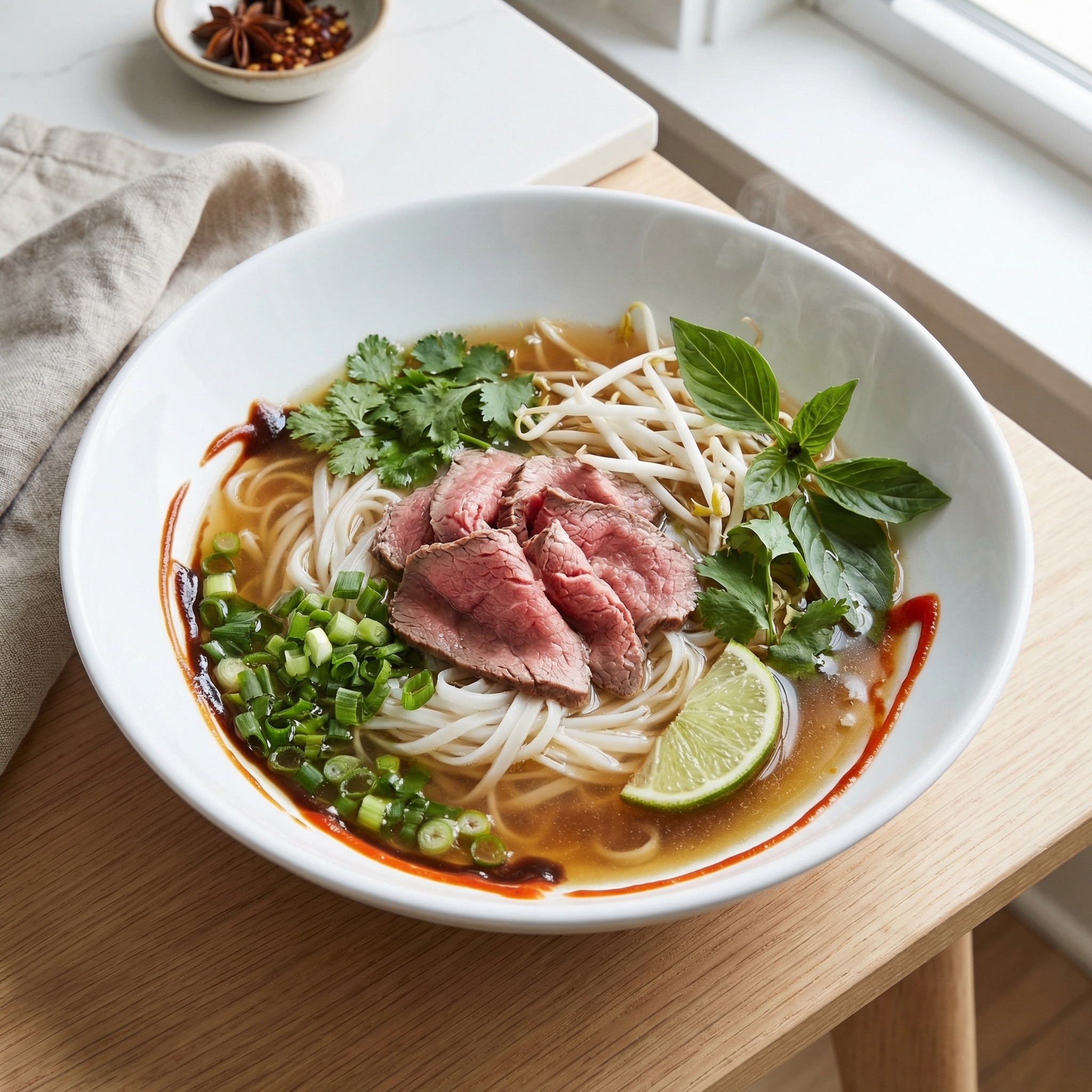 Vietnamese Beef Pho Noodle Soup