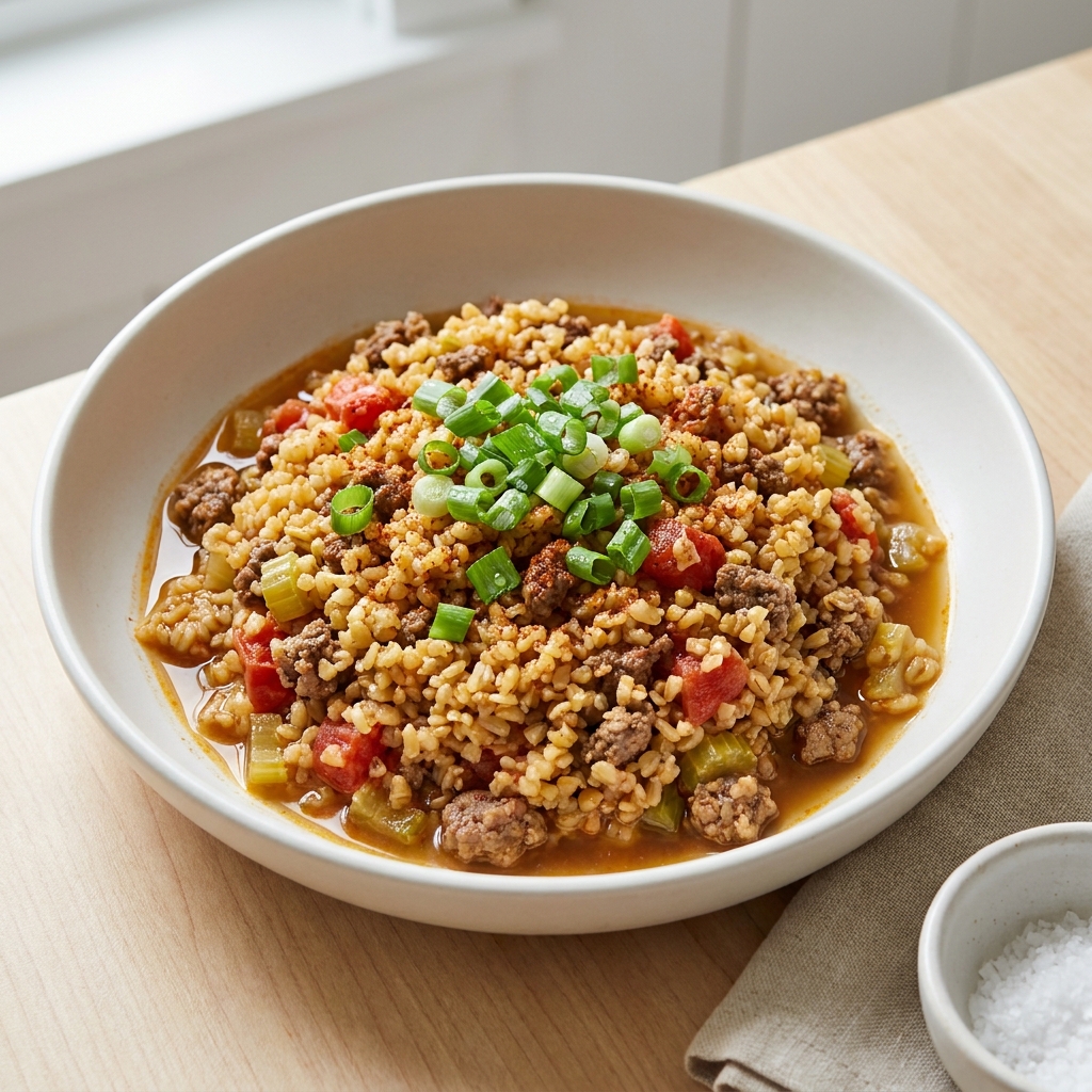 Beef and Bulgur Kasha
