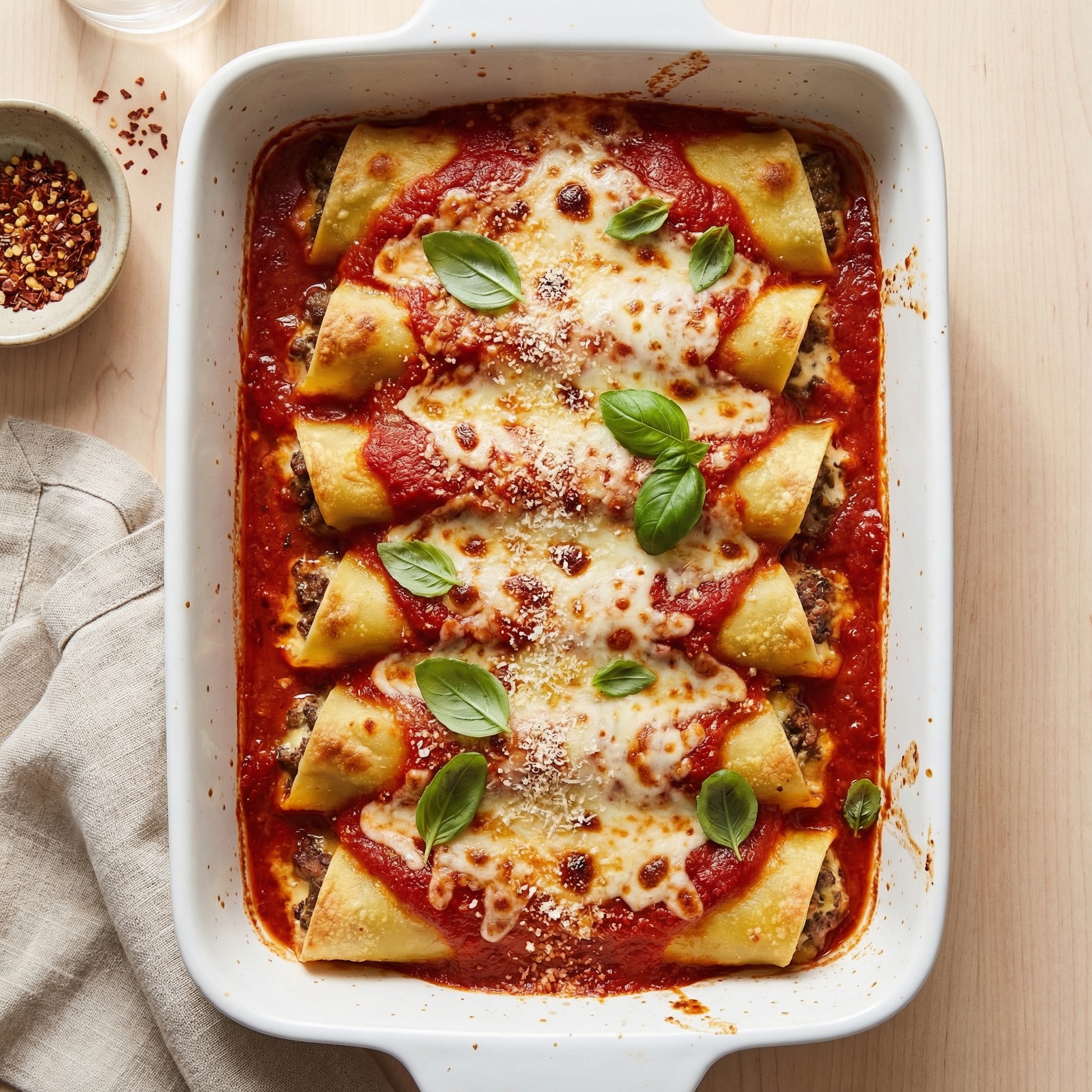 Beef-Stuffed Manicotti