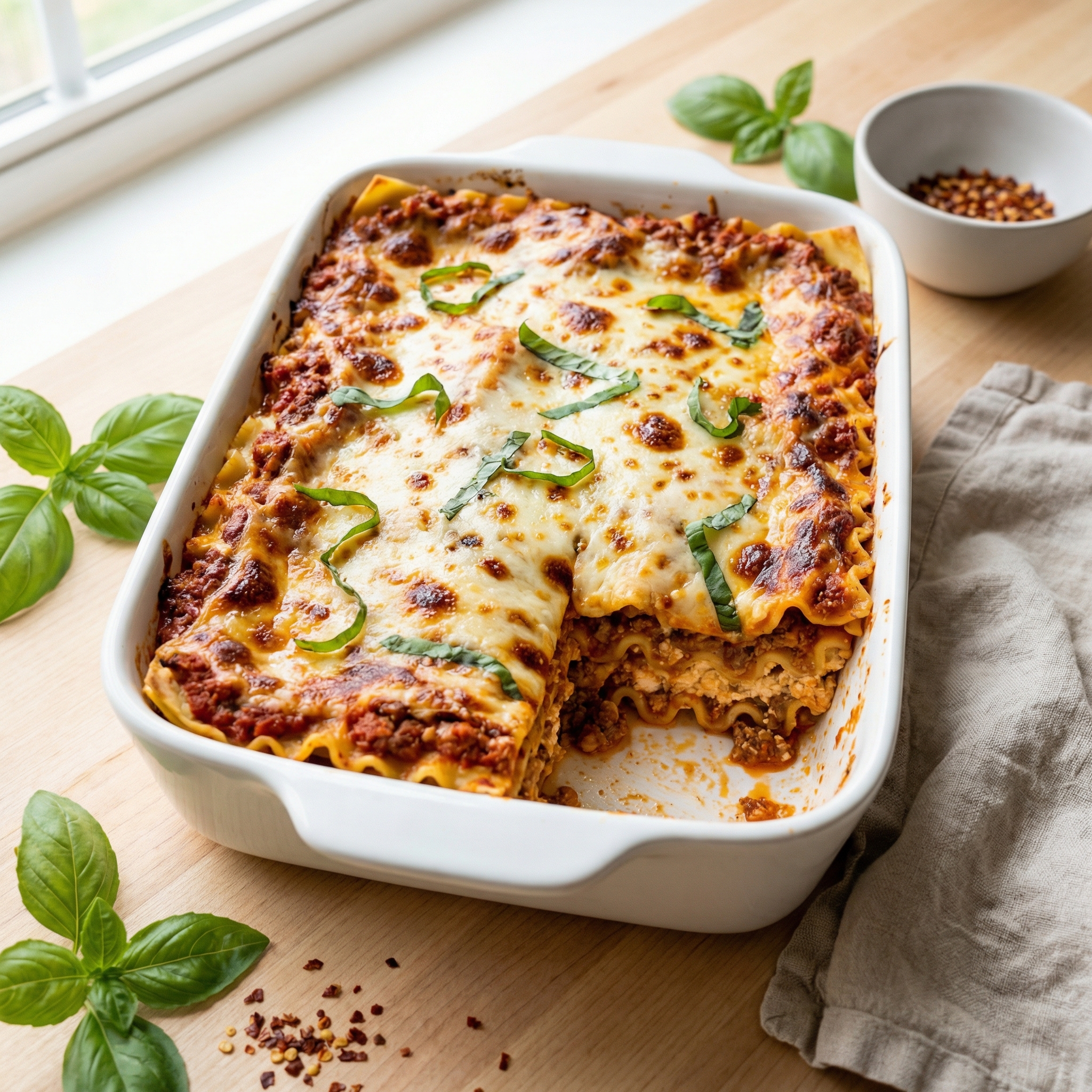 Baked Lasagna-Style Shells Casserole