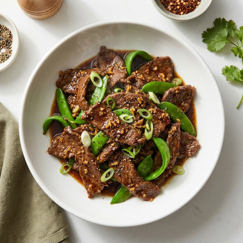 Beef and Snow Pea Stir-Fry