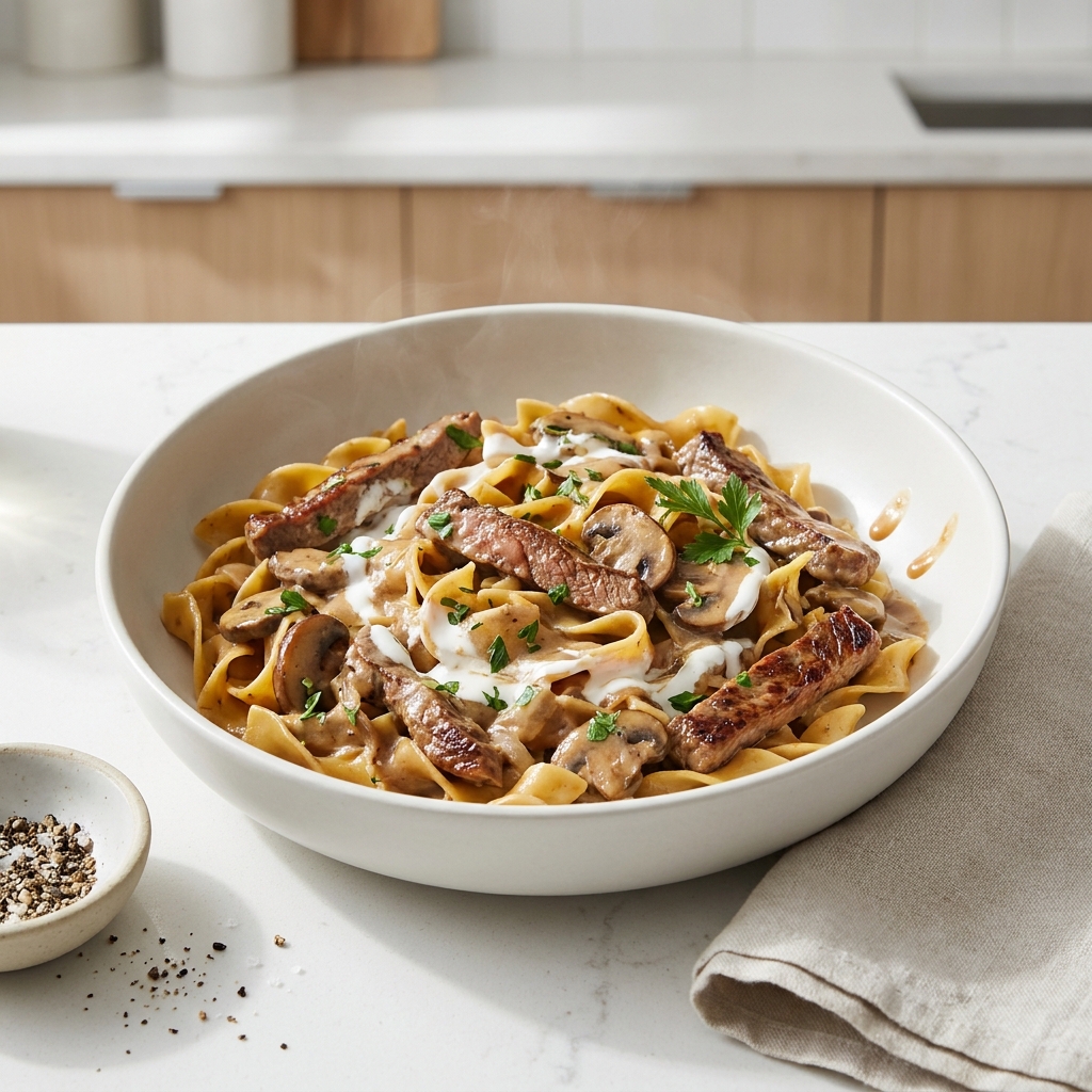 Best Home-Style Beef Stroganoff
