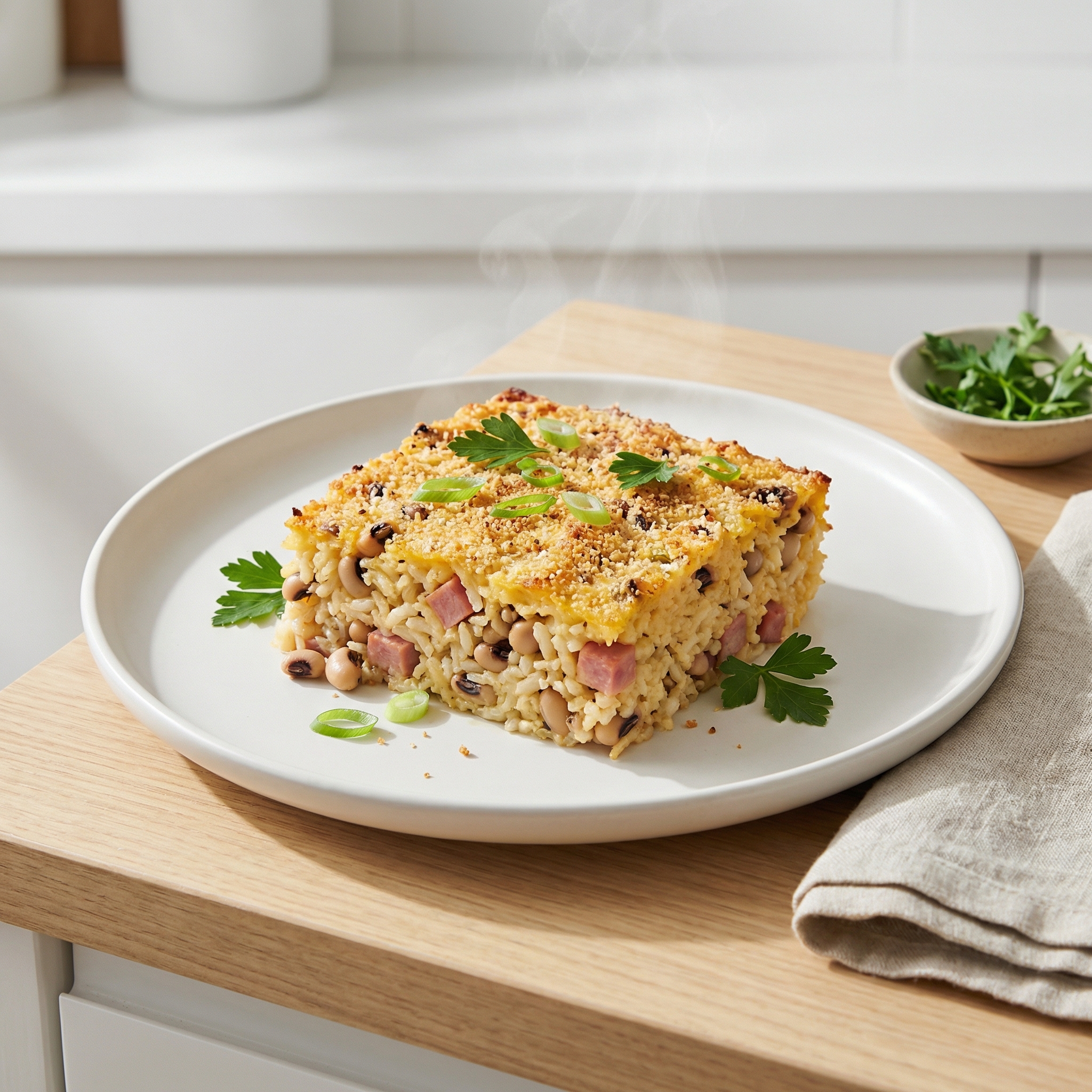Black-Eyed Pea and Ham Casserole