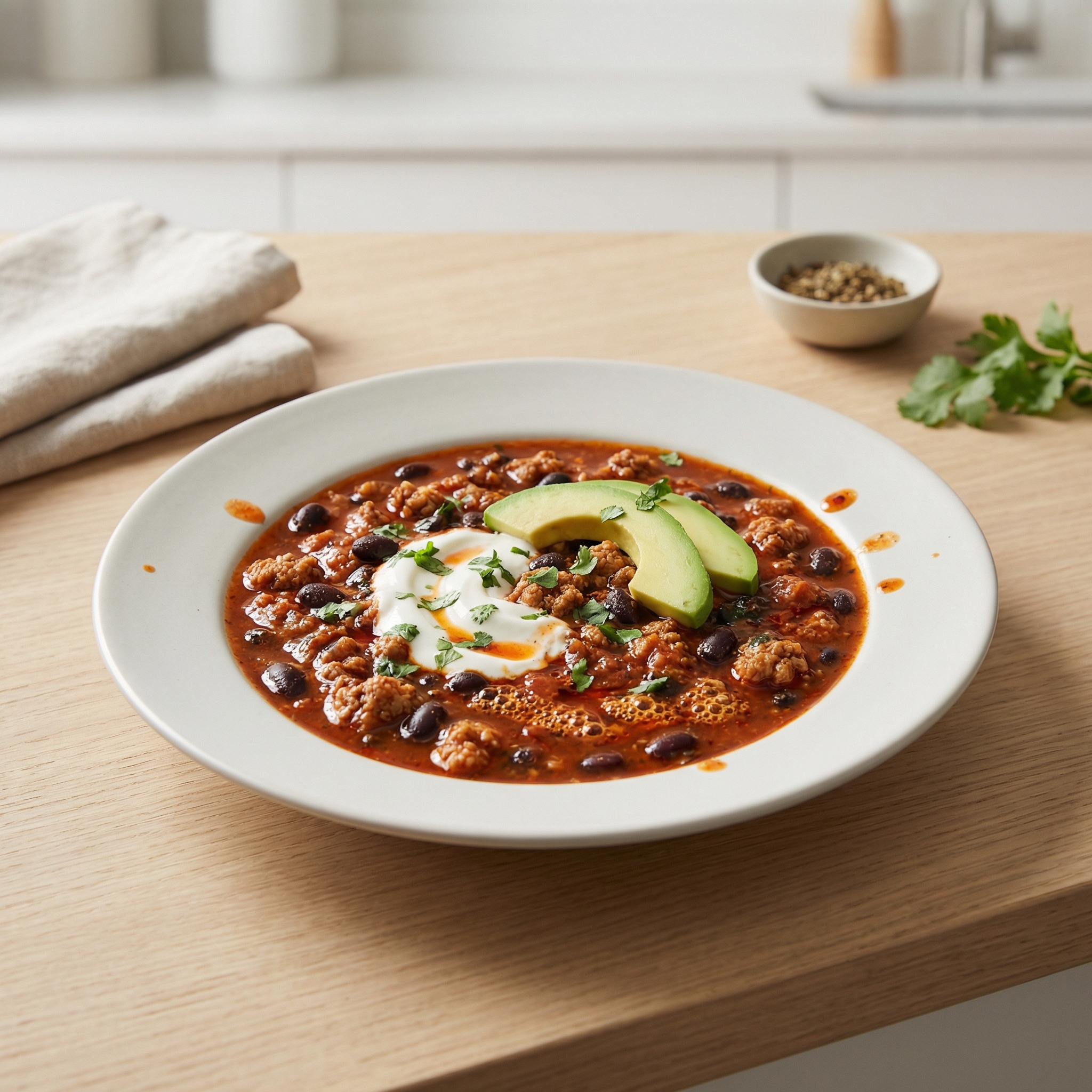 Hearty Black Bean Turkey Chili