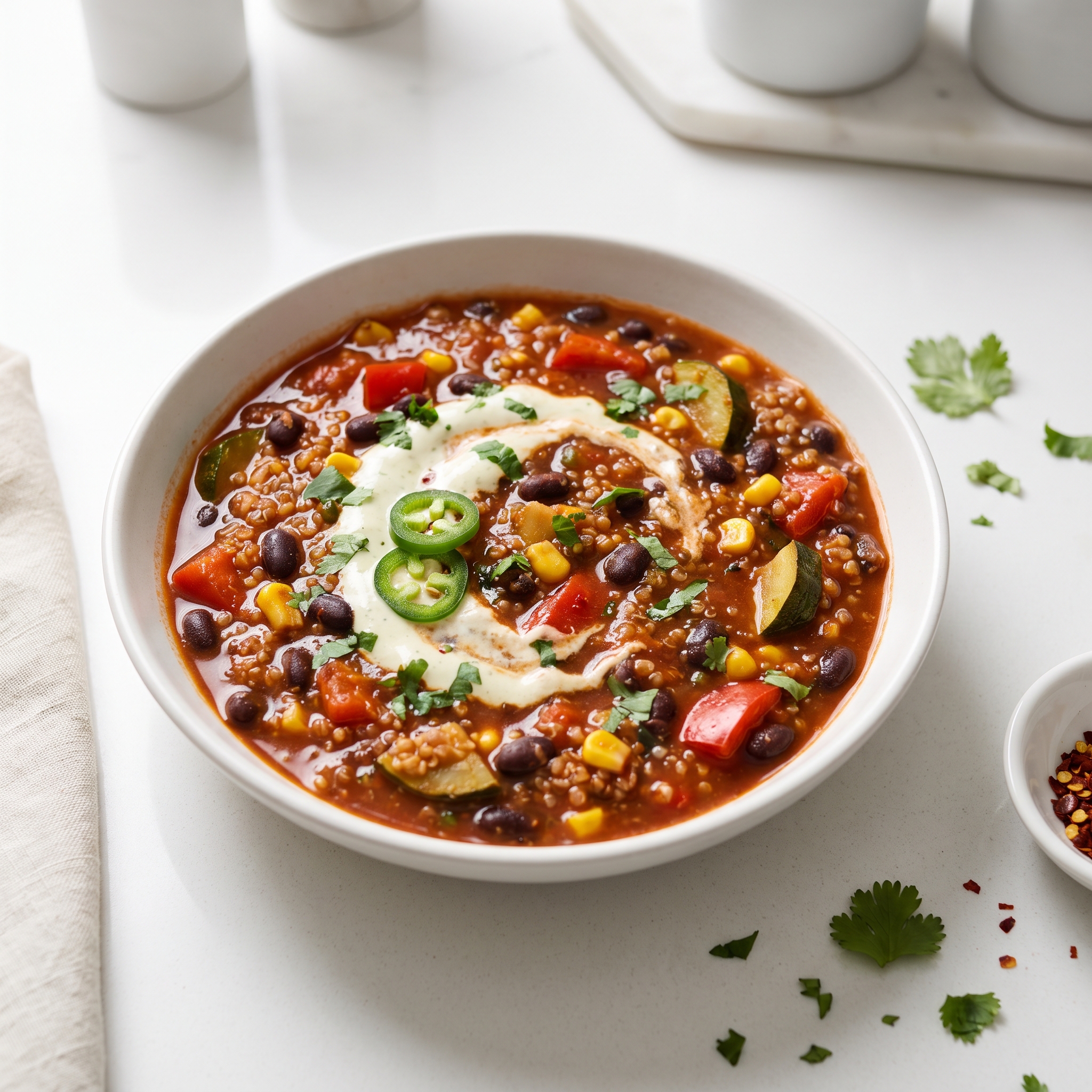 Black Bean and Quinoa Veggie Chili