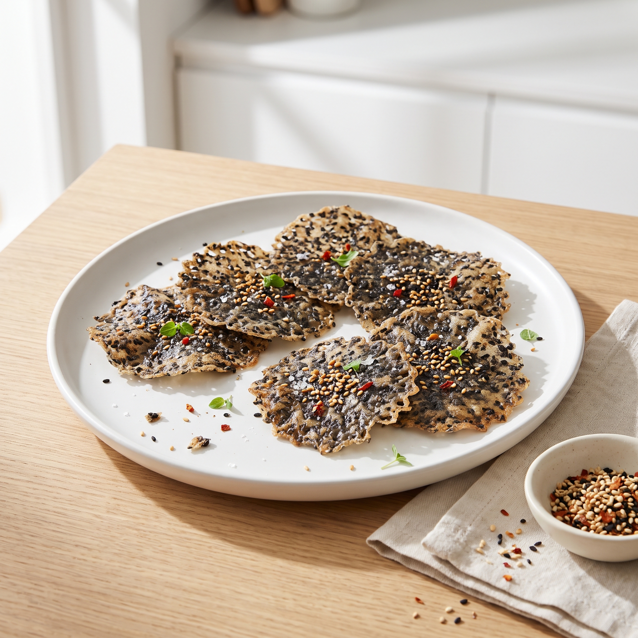 Black Magic Sesame Crisps