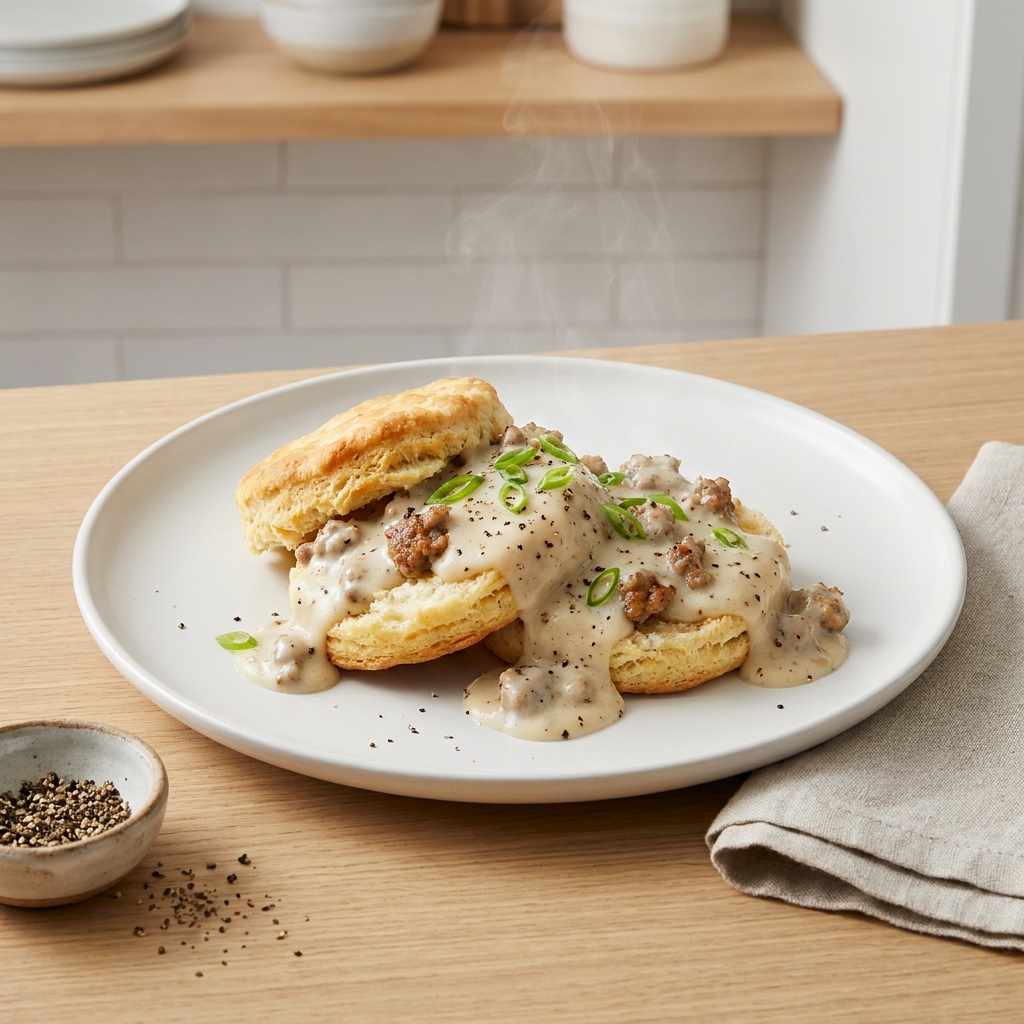 Black Pepper Sausage Breakfast Gravy