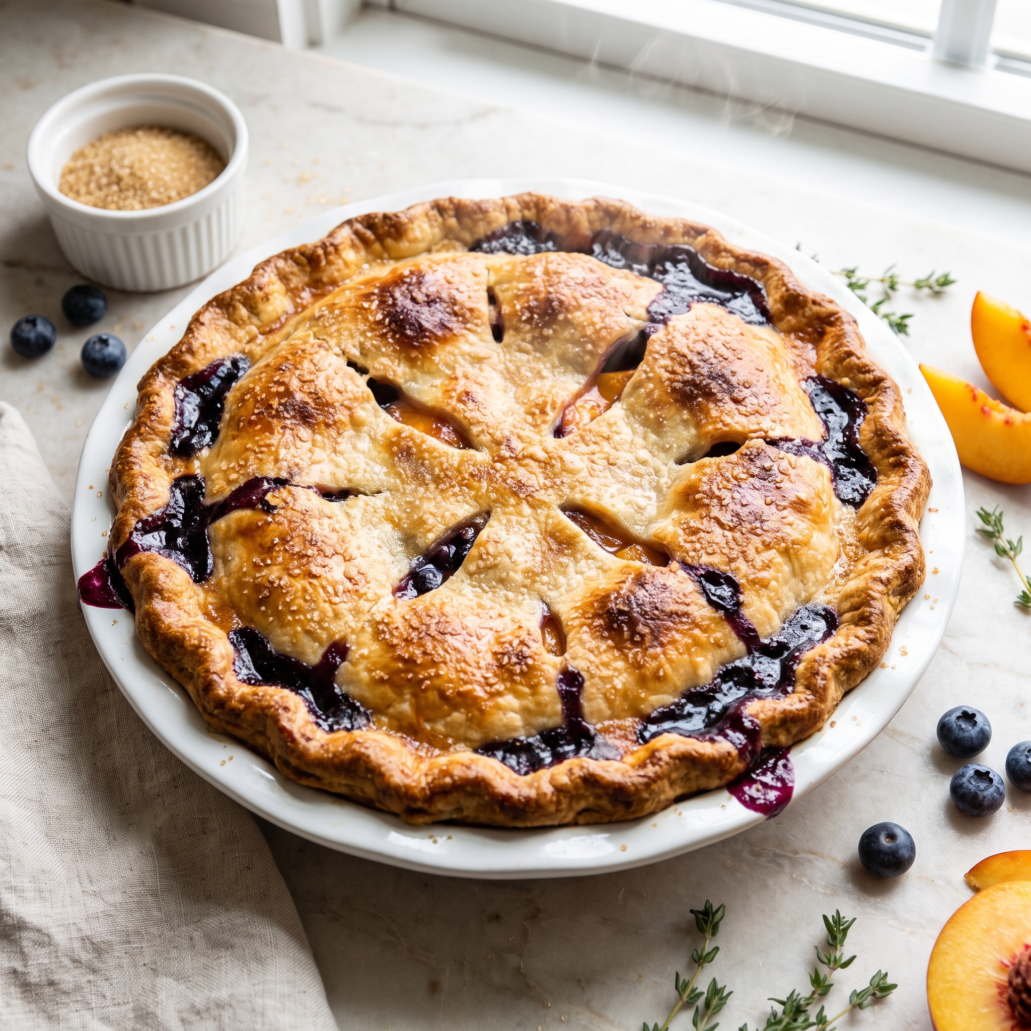 Blueberry-Peach Double-Crust Pie