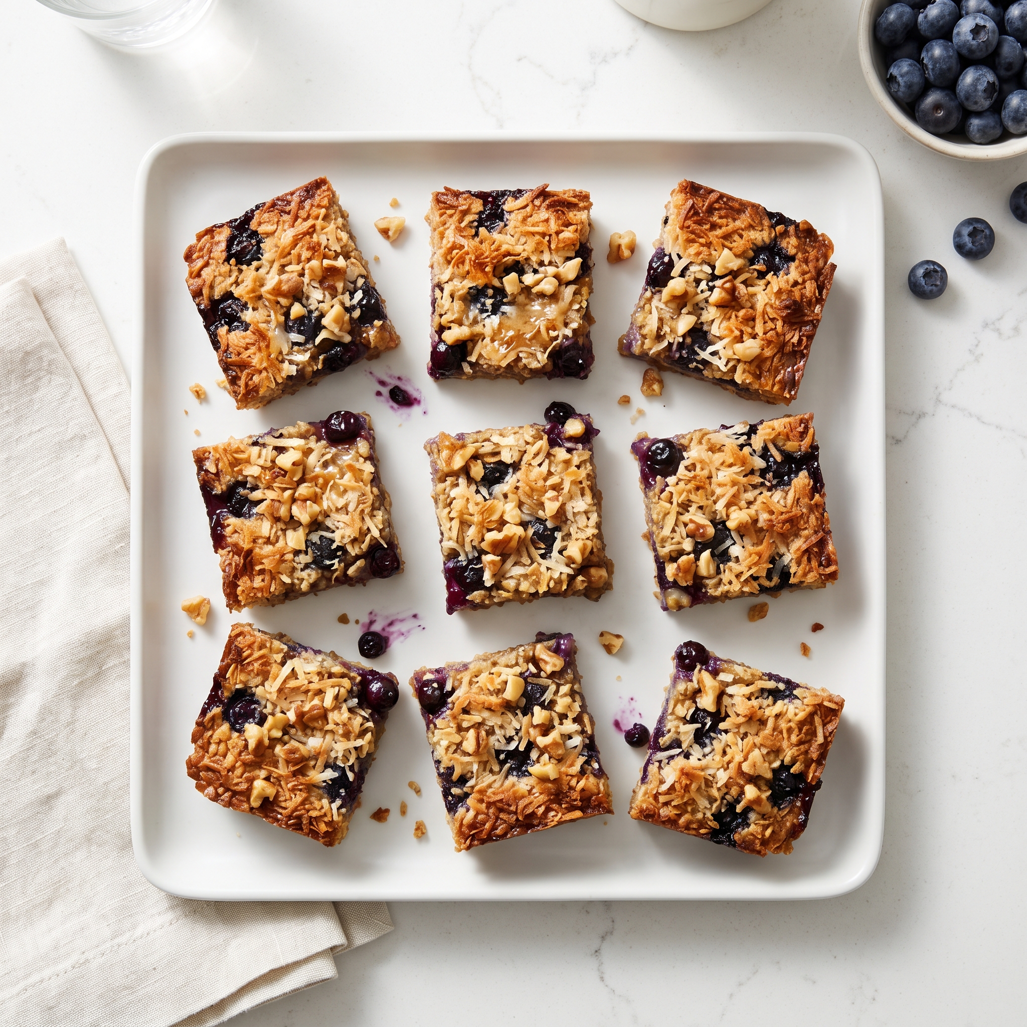 Blueberry Oat Oatmeal Breakfast Bars