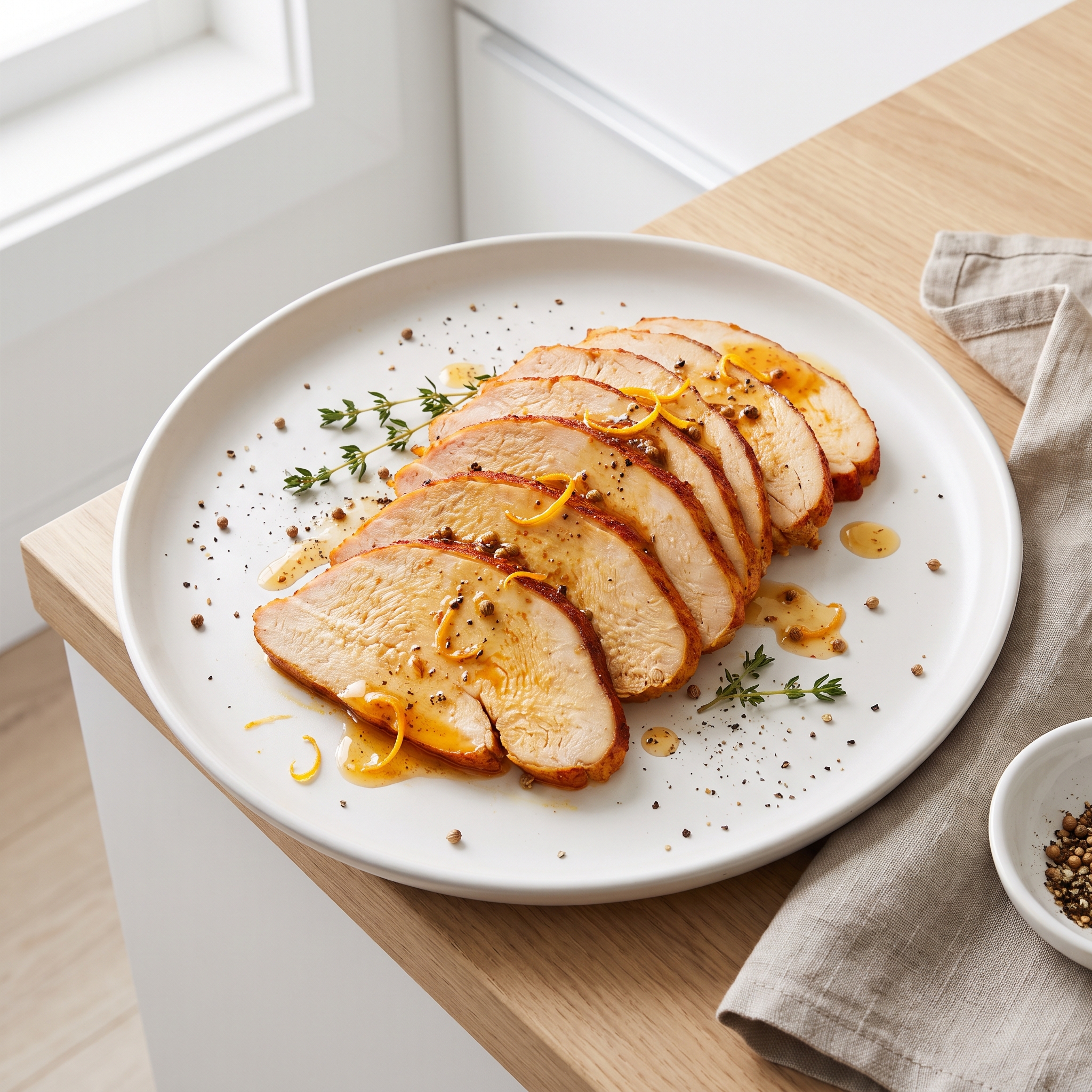 Bourbon-Orange Tea Brined Turkey with Paprika Butter
