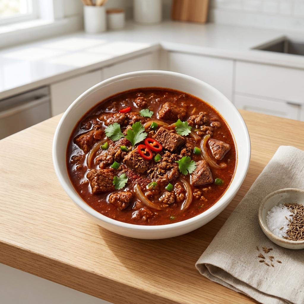 Bourbon-and-Beer Venison Chili