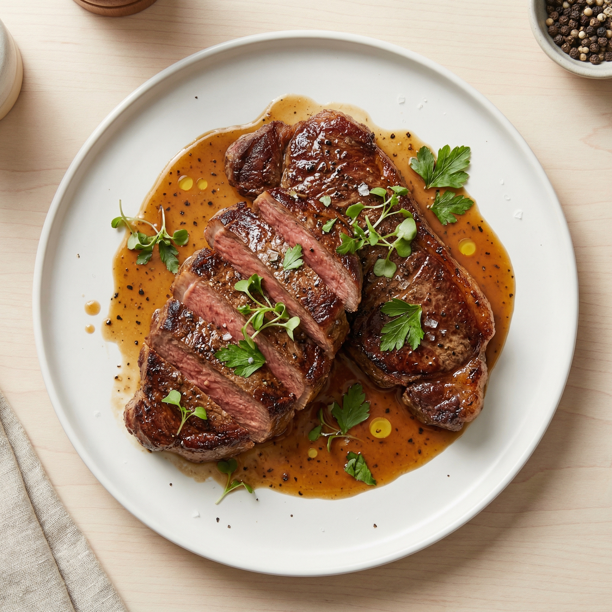 Bourbon Black Pepper Pan Sauce