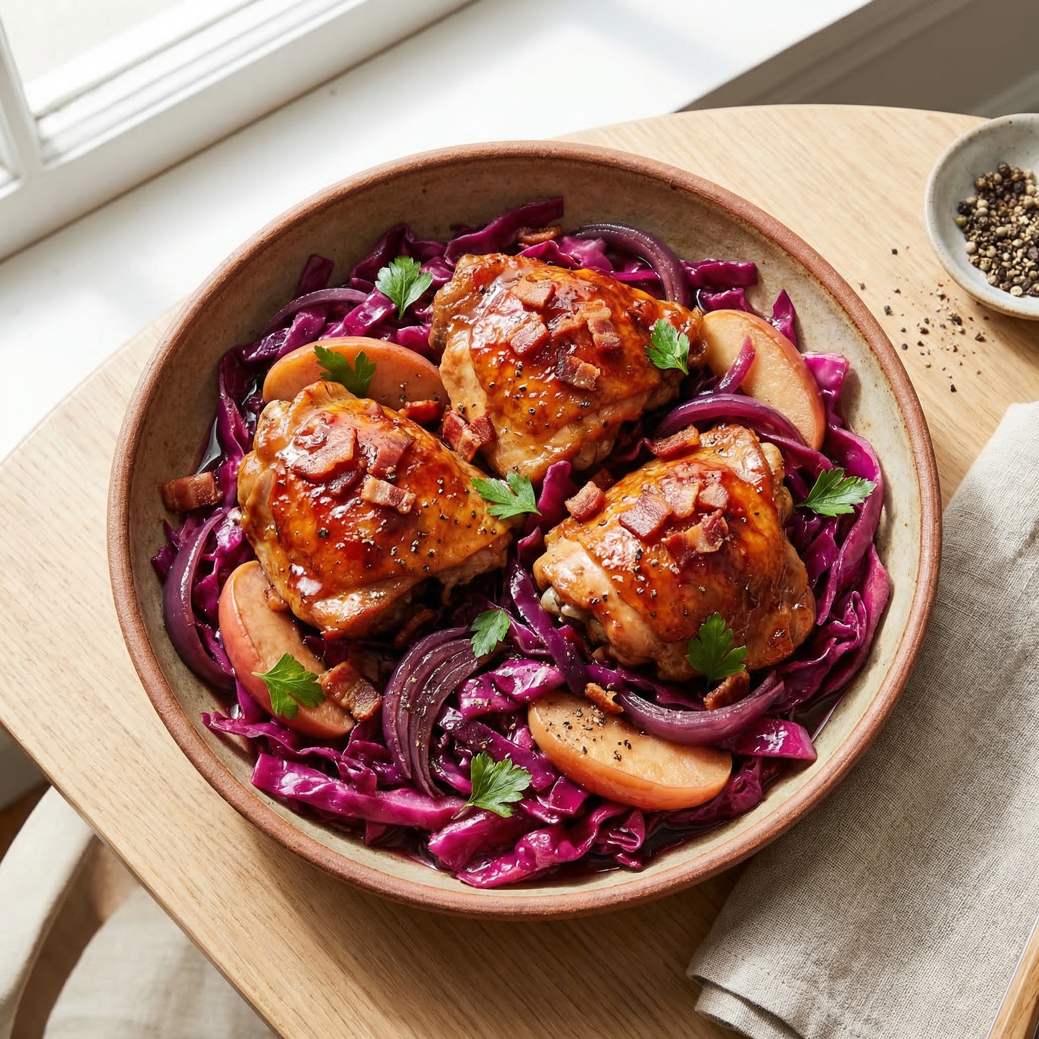 Oktoberfest Chicken and Red Cabbage