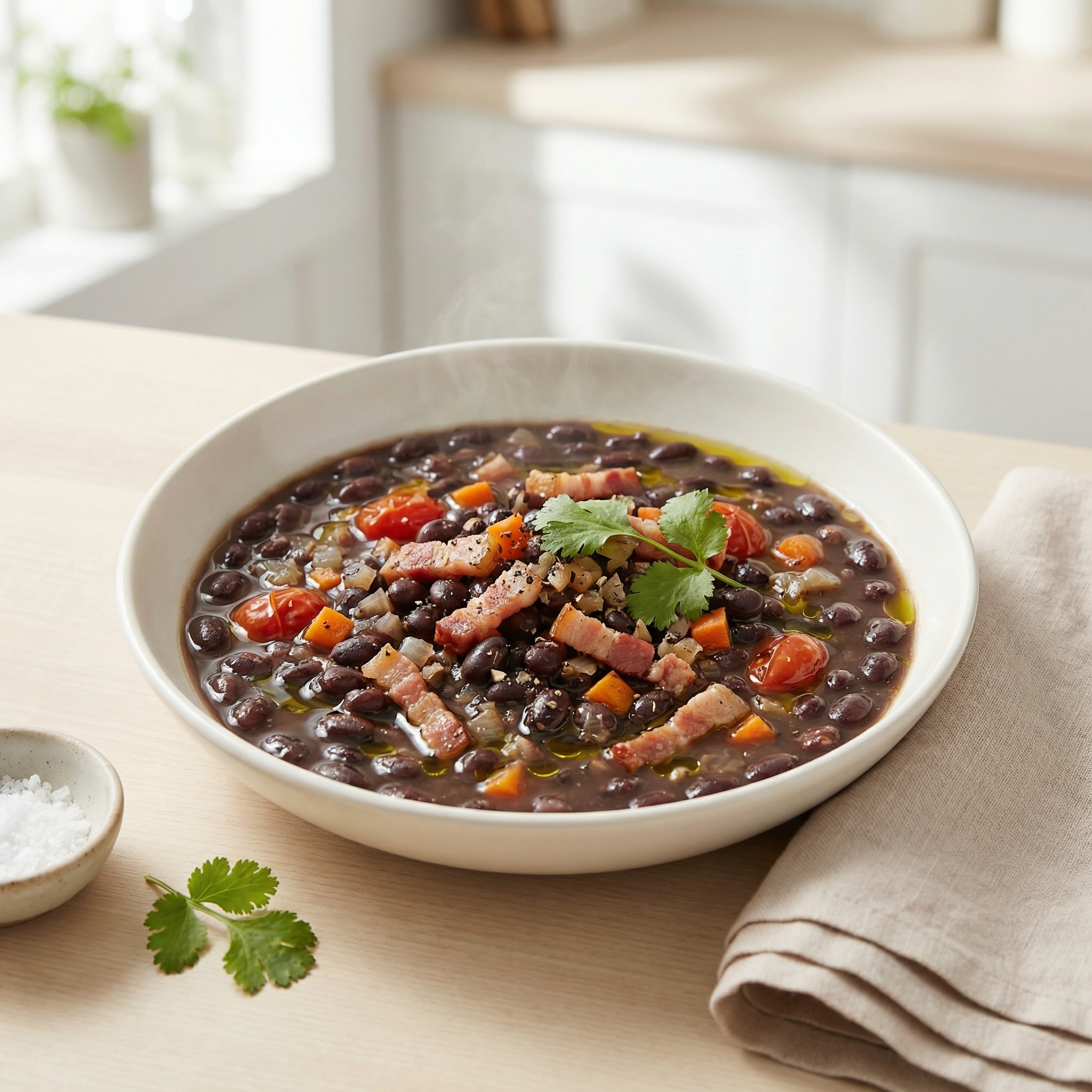 Black Beans with Bacon