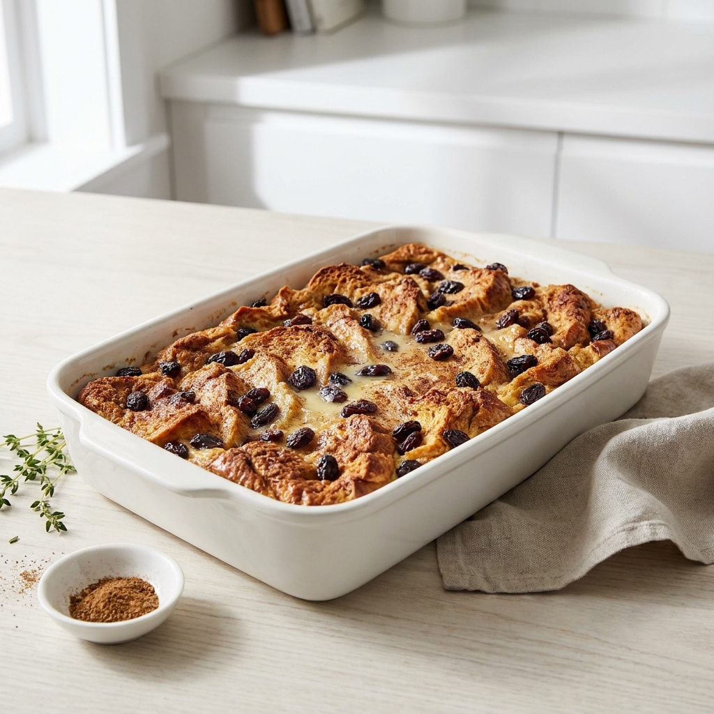 Bread Pudding with Raisins