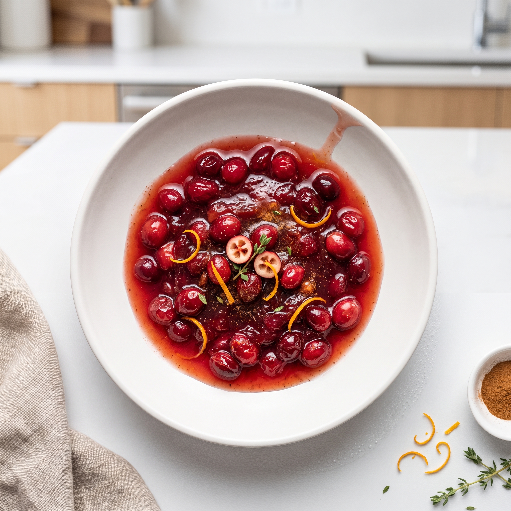 Bright Orange-Cinnamon Cranberry Sauce