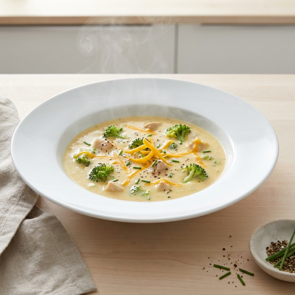 Broccoli Cheddar Chicken Soup