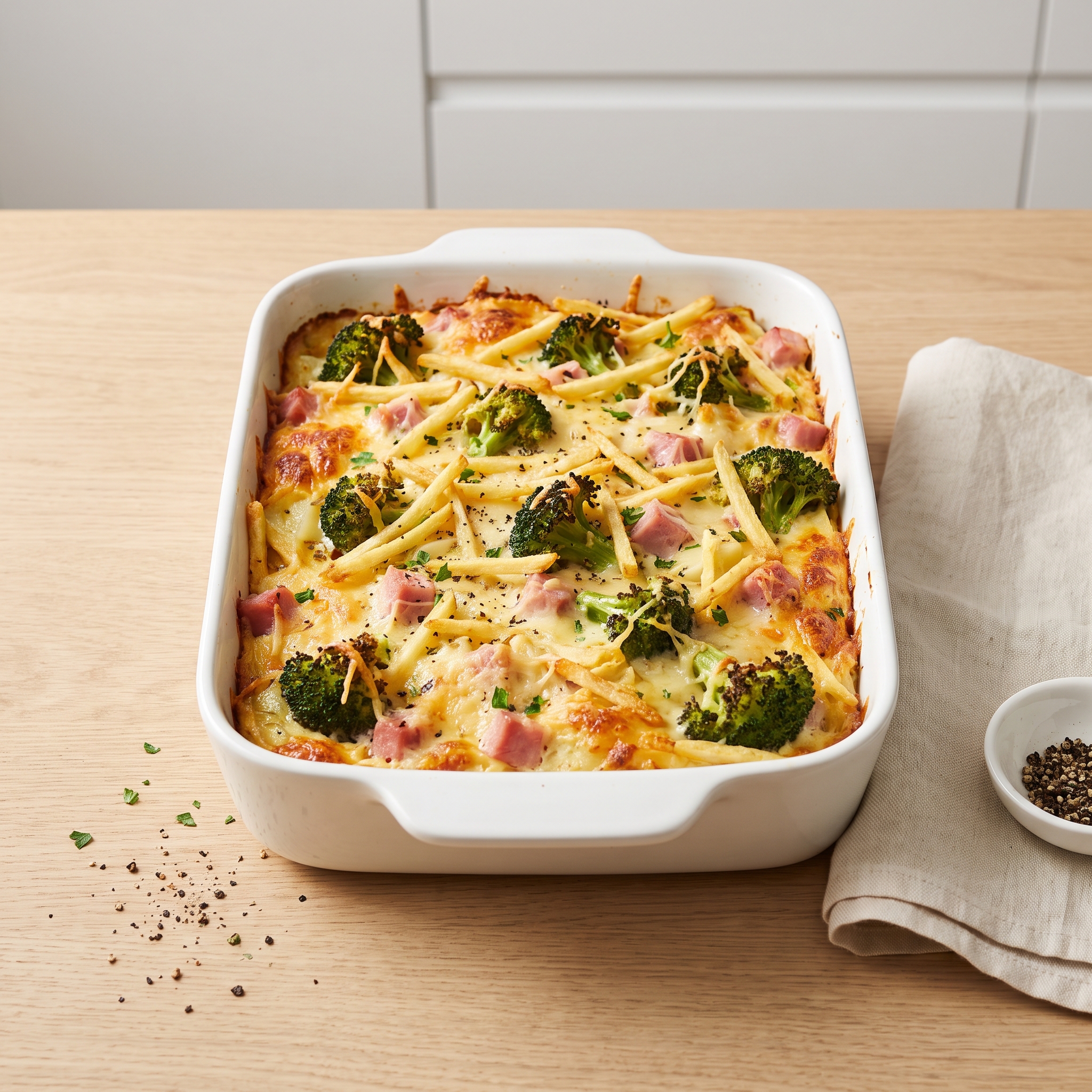 Broccoli, Ham, and Potato Bake