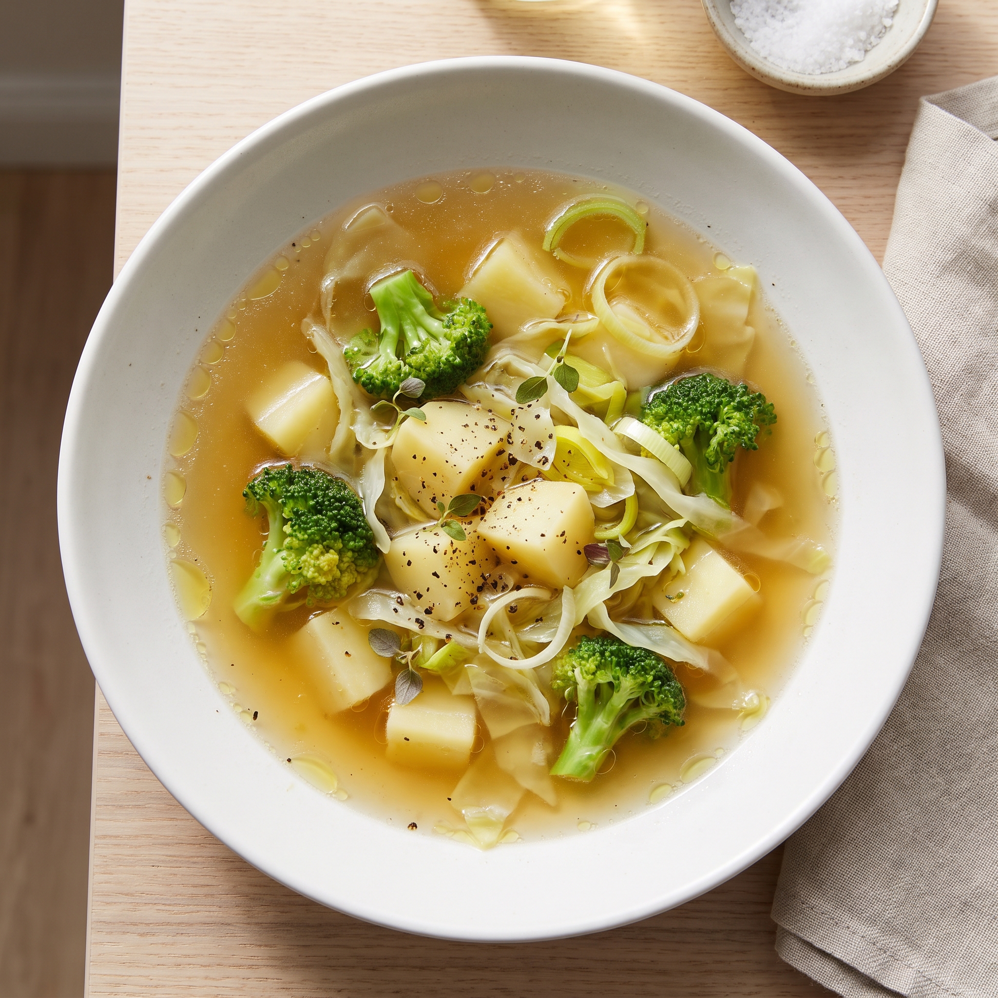 Broccoli, Leek, and Cabbage Soup