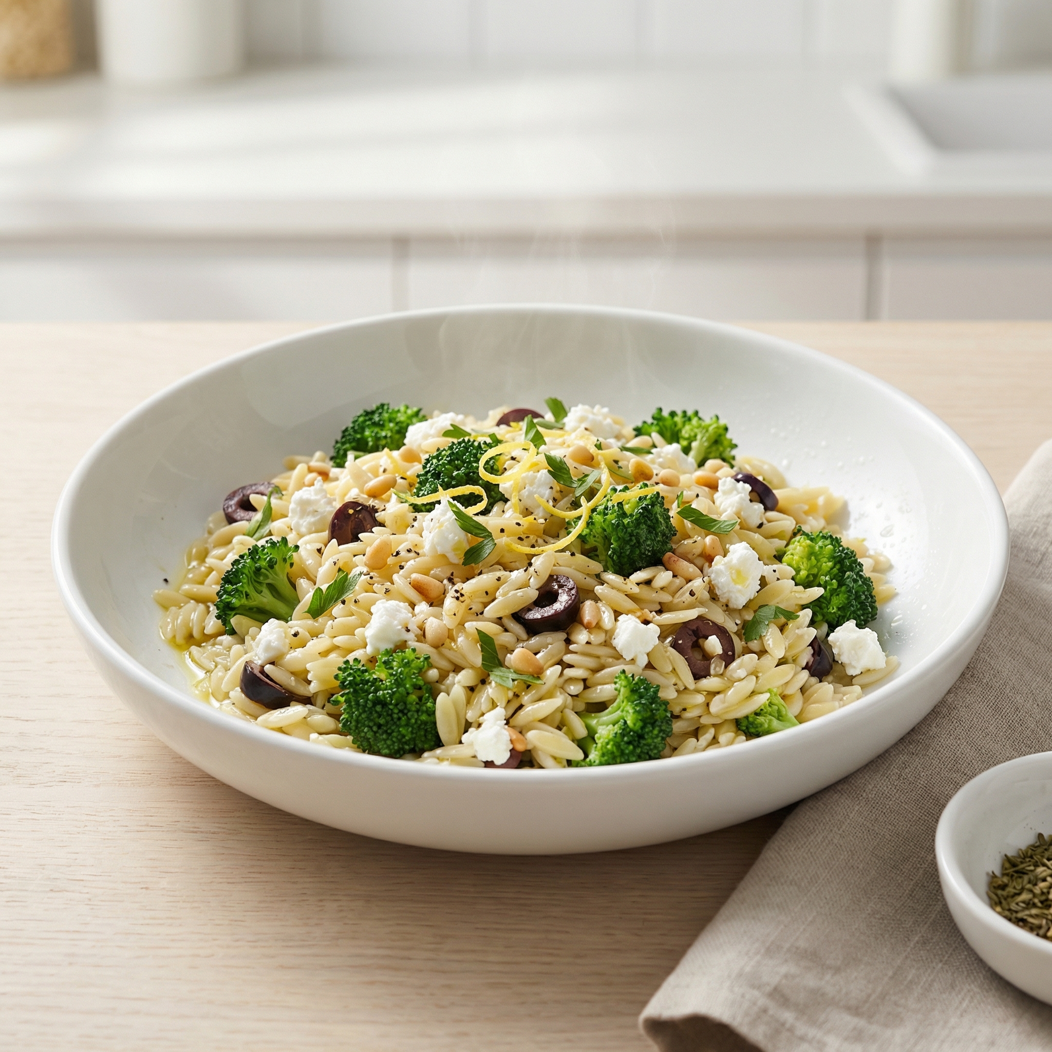 Orzo and Broccoli Salad (No Mayo)