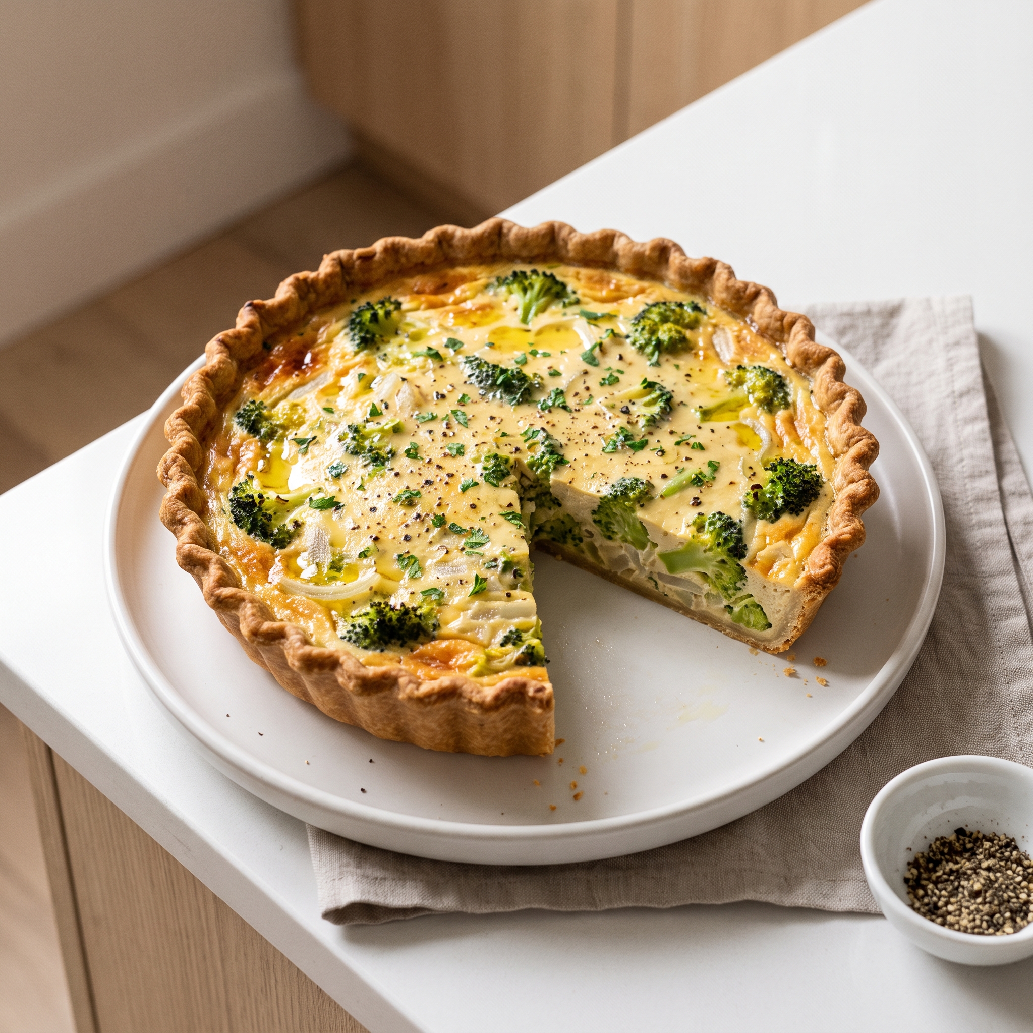 Broccoli Tofu Quiche