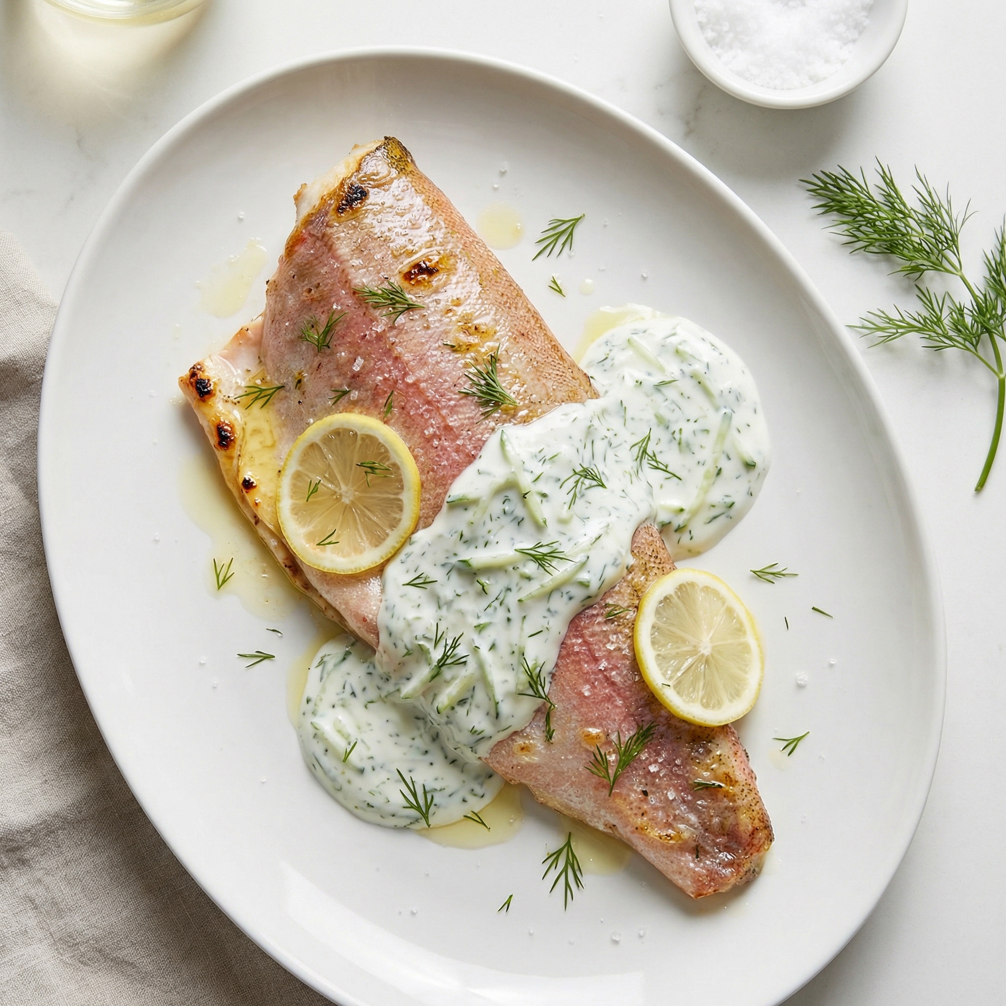 Rainbow Trout with Yogurt Sauce