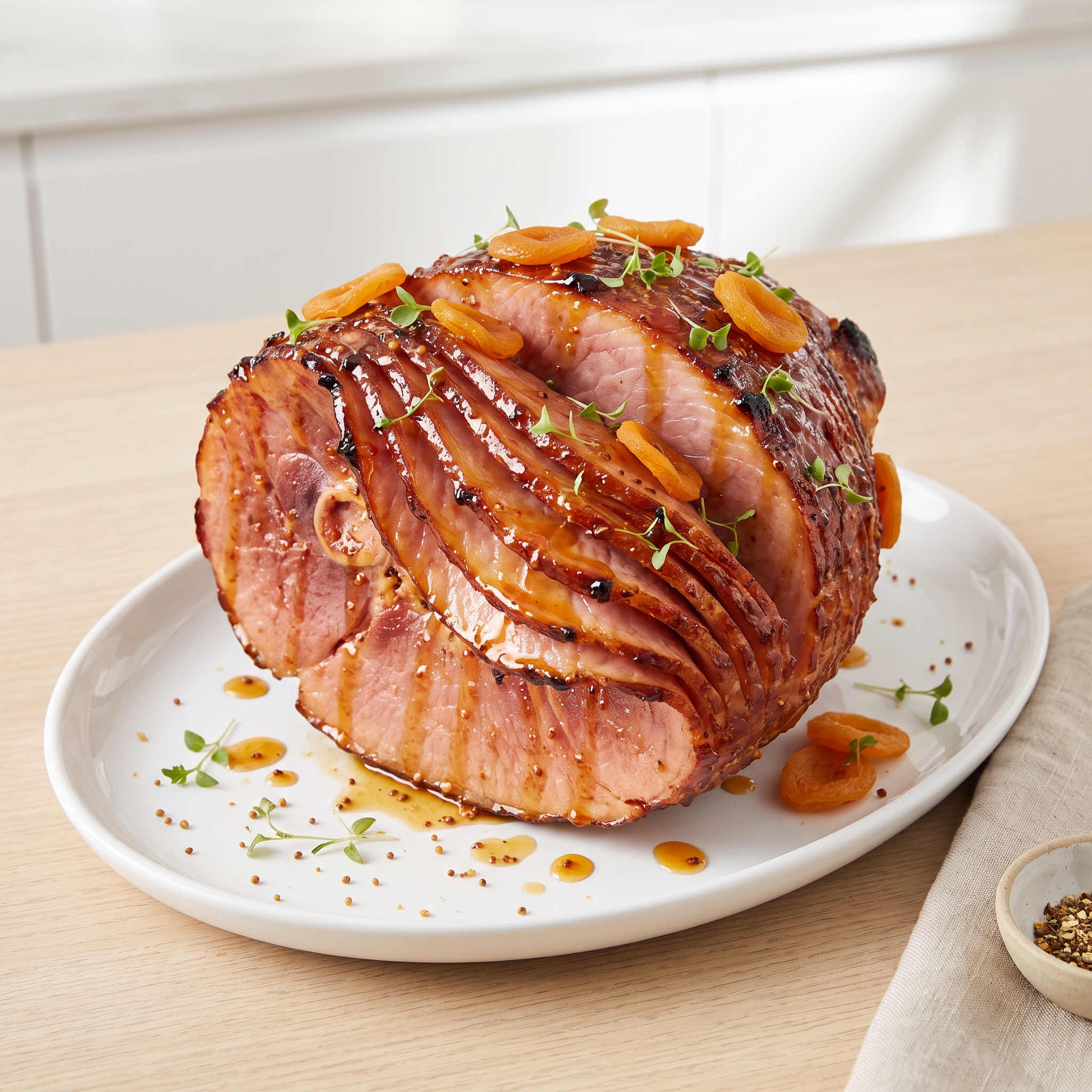 Brown Sugar–Apricot Glazed Spiral Ham