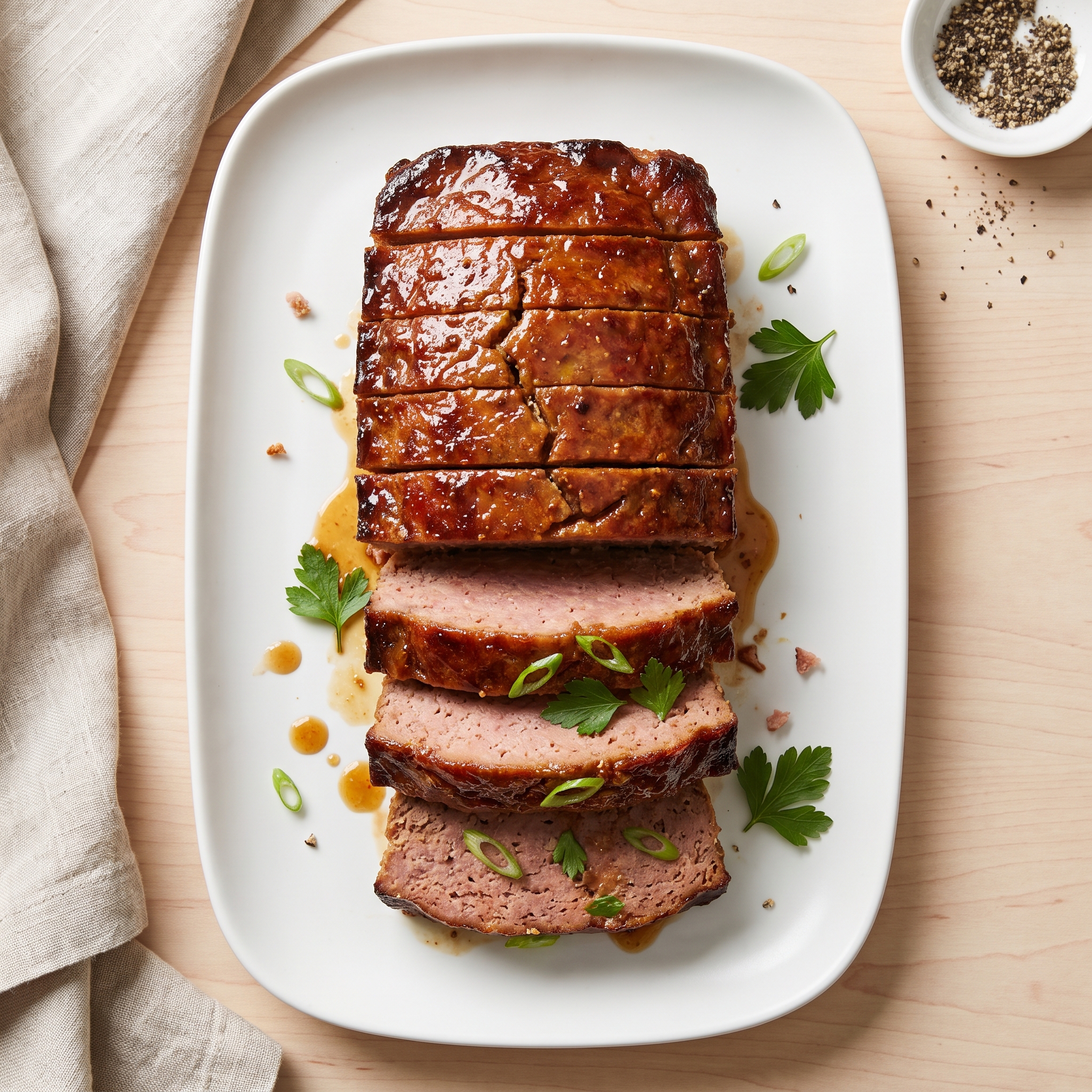 Brown Sugar–Glazed Ham and Beef Loaf