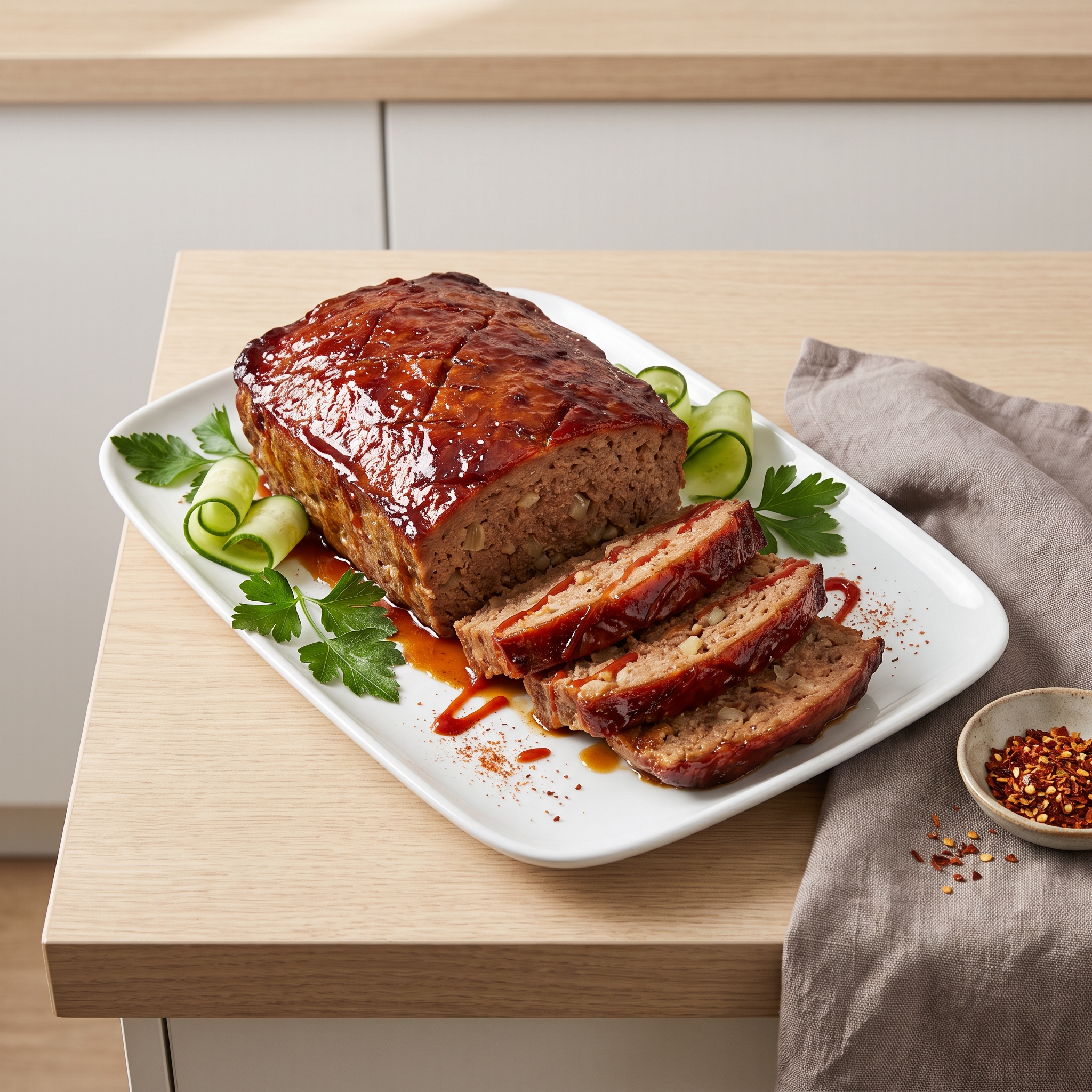 Brown Sugar–Glazed Meatloaf with Ketchup Topping