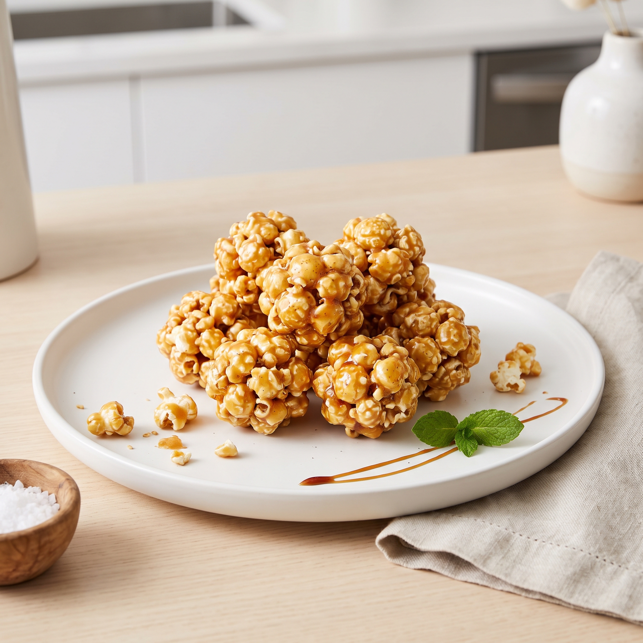 Brown Sugar Caramel Popcorn Treat Balls