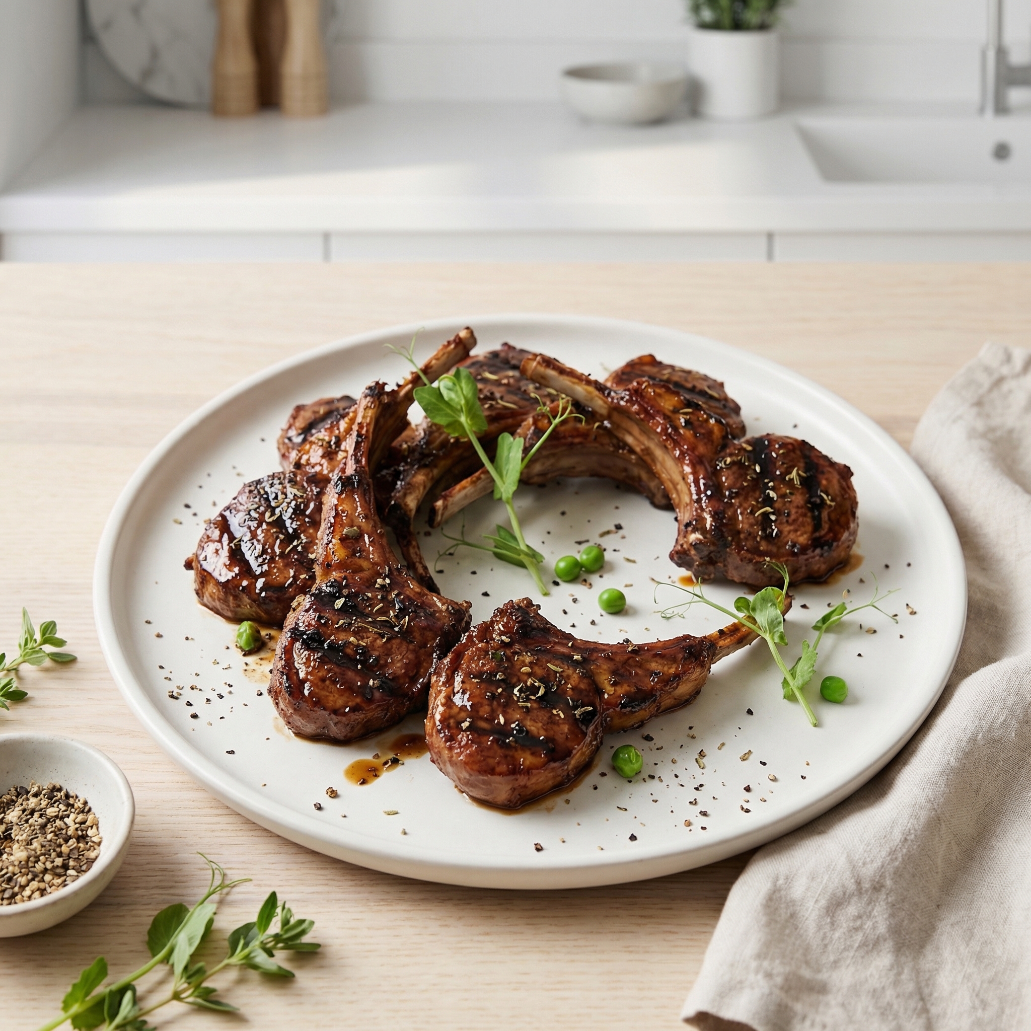 Brown Sugar–Glazed Grilled Lamb Chops