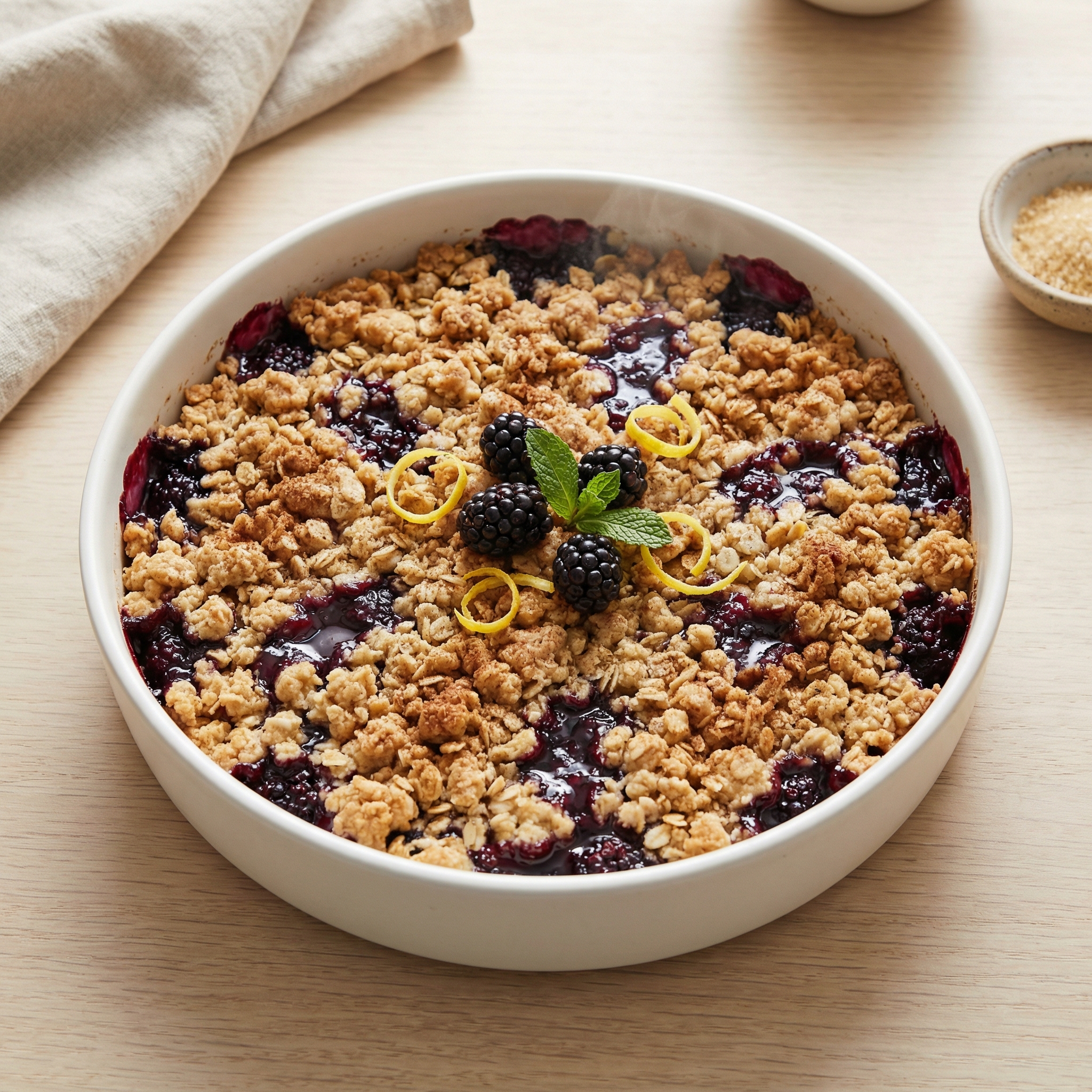 Blackberry Crisp with Frozen Berries