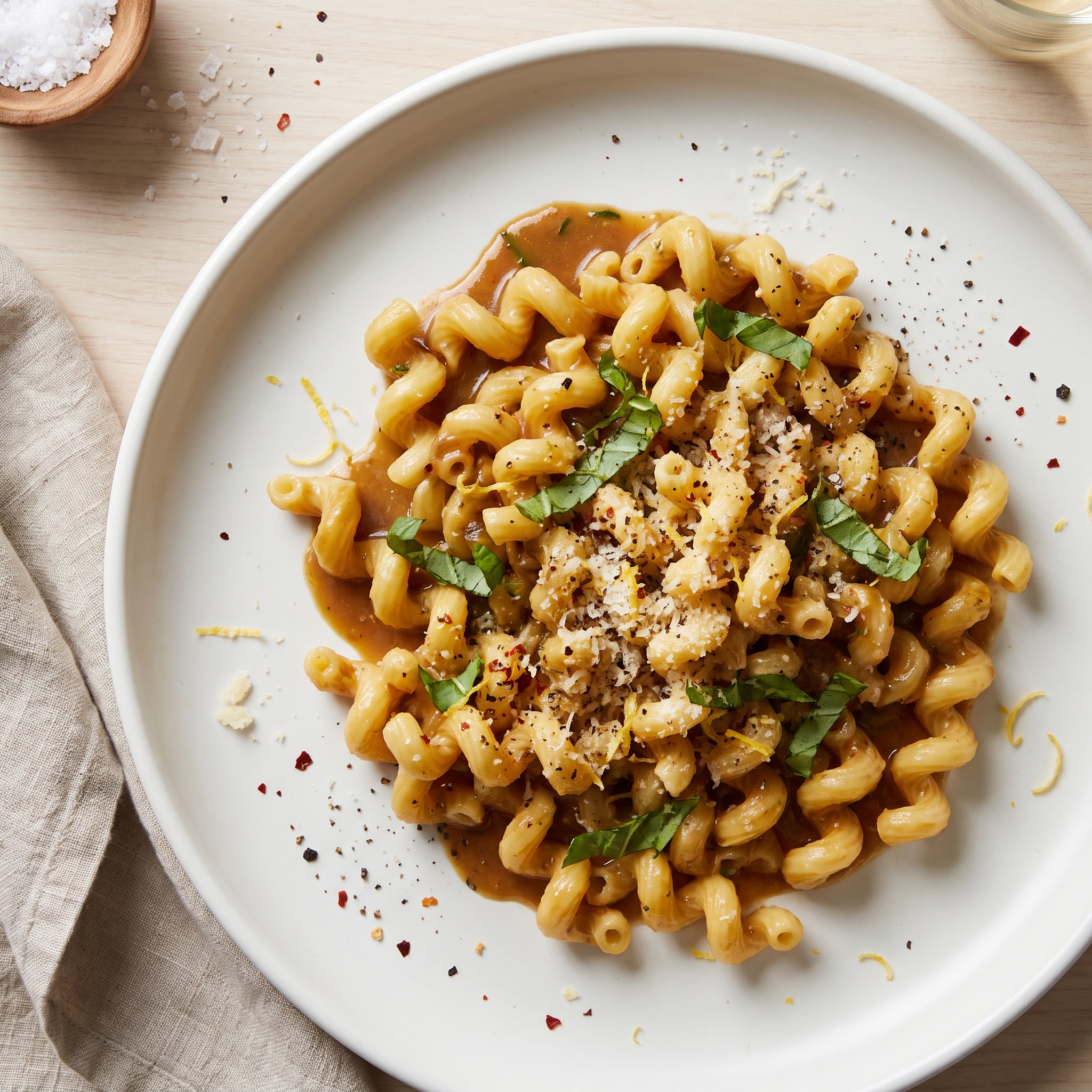 Browned Zucchini Pasta with Parmesan