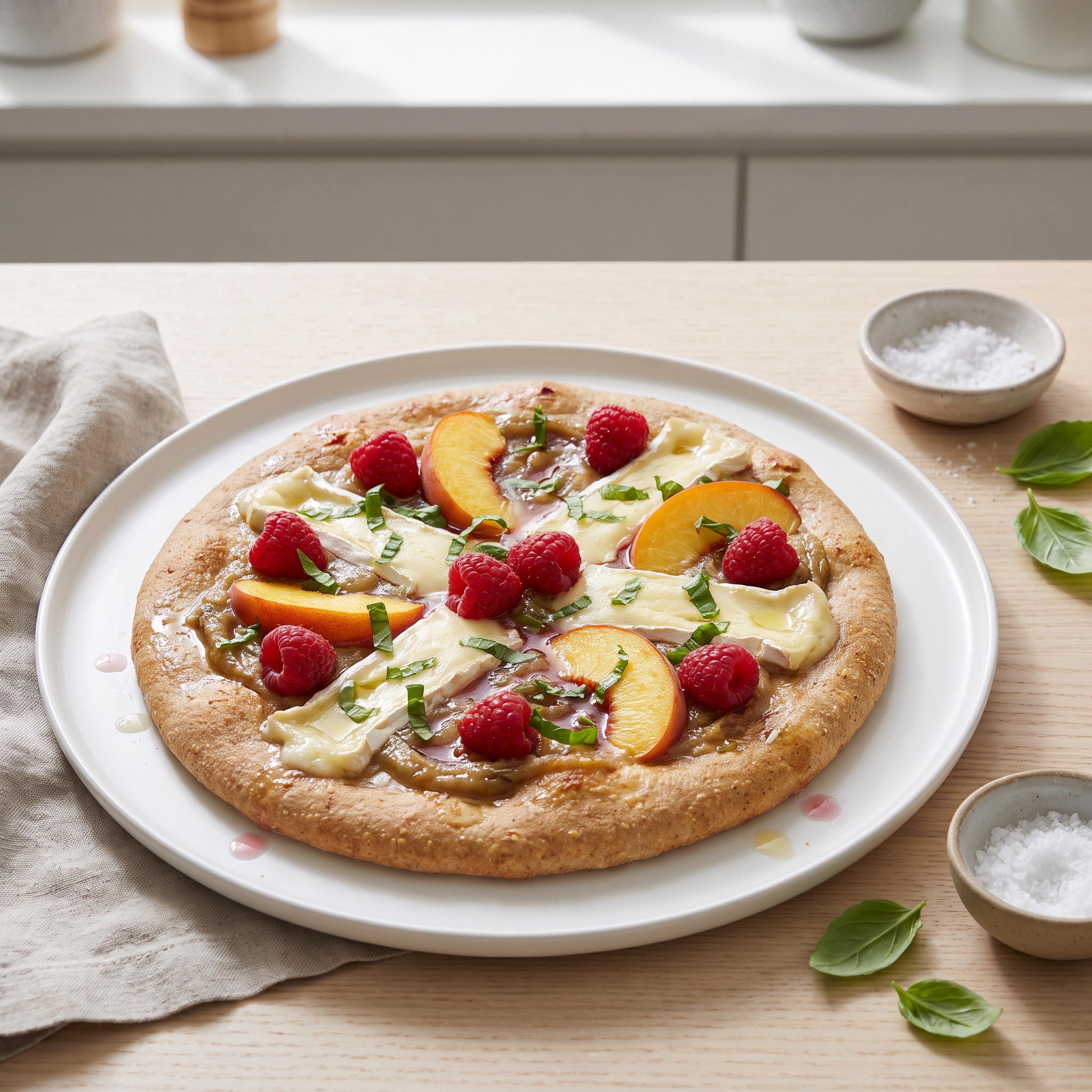 Brunch Pizza with Summer Fruit and Brie