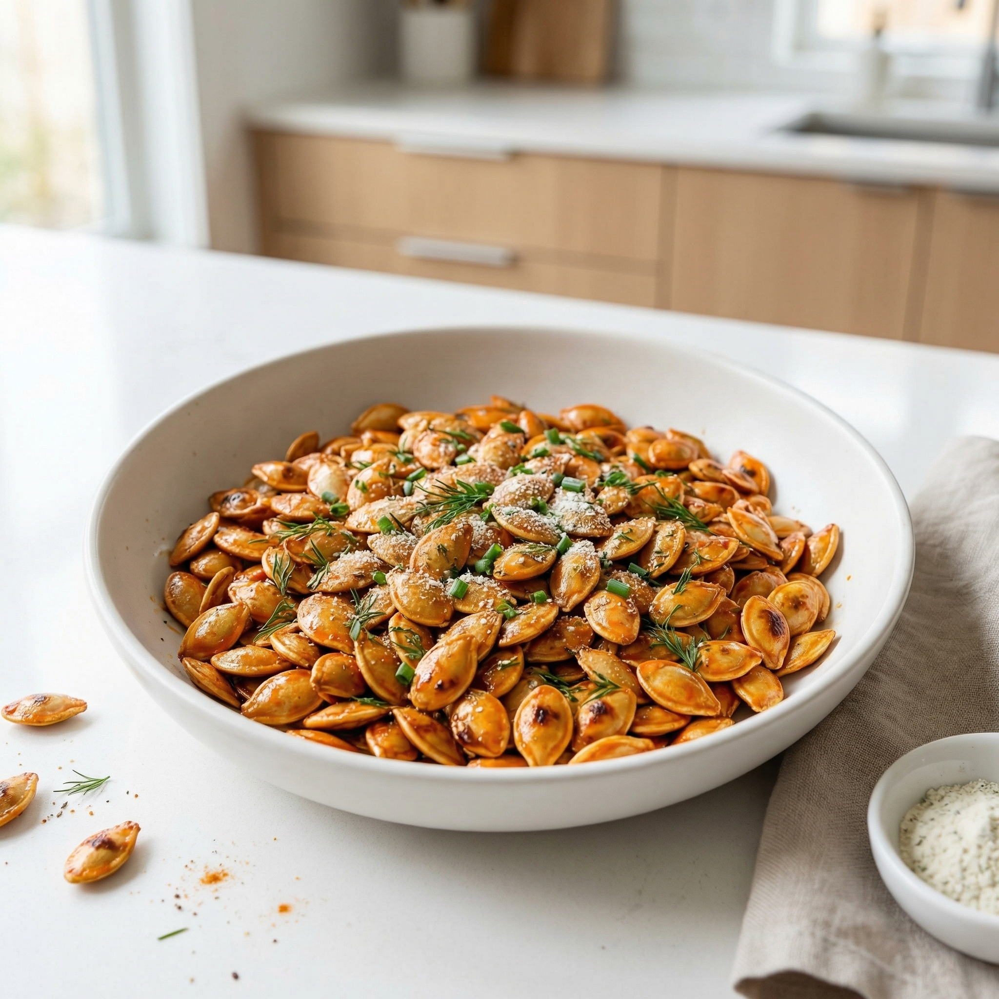 Buffalo-Ranch Roasted Pumpkin Seeds