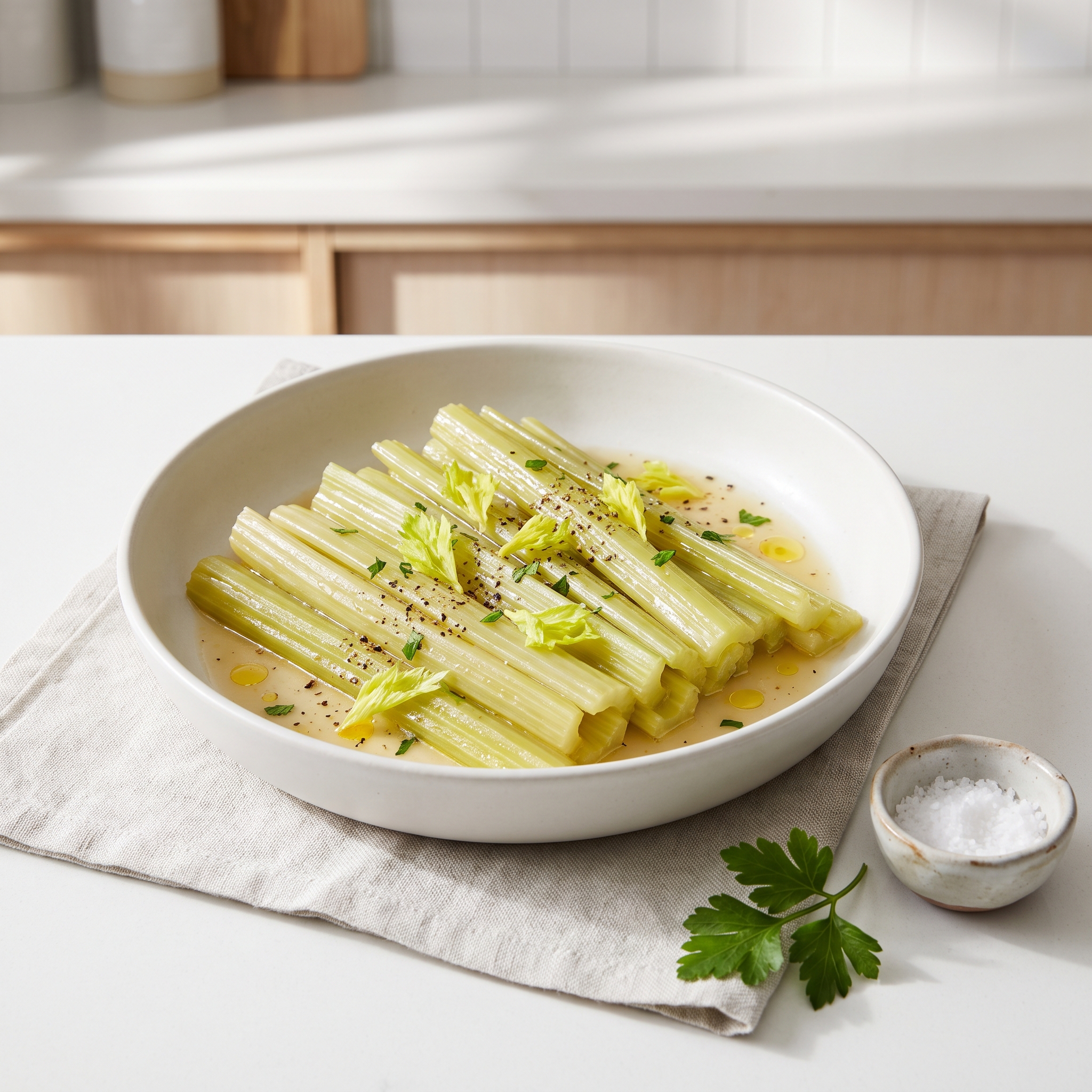 Butter-Braised Celery with Parsley