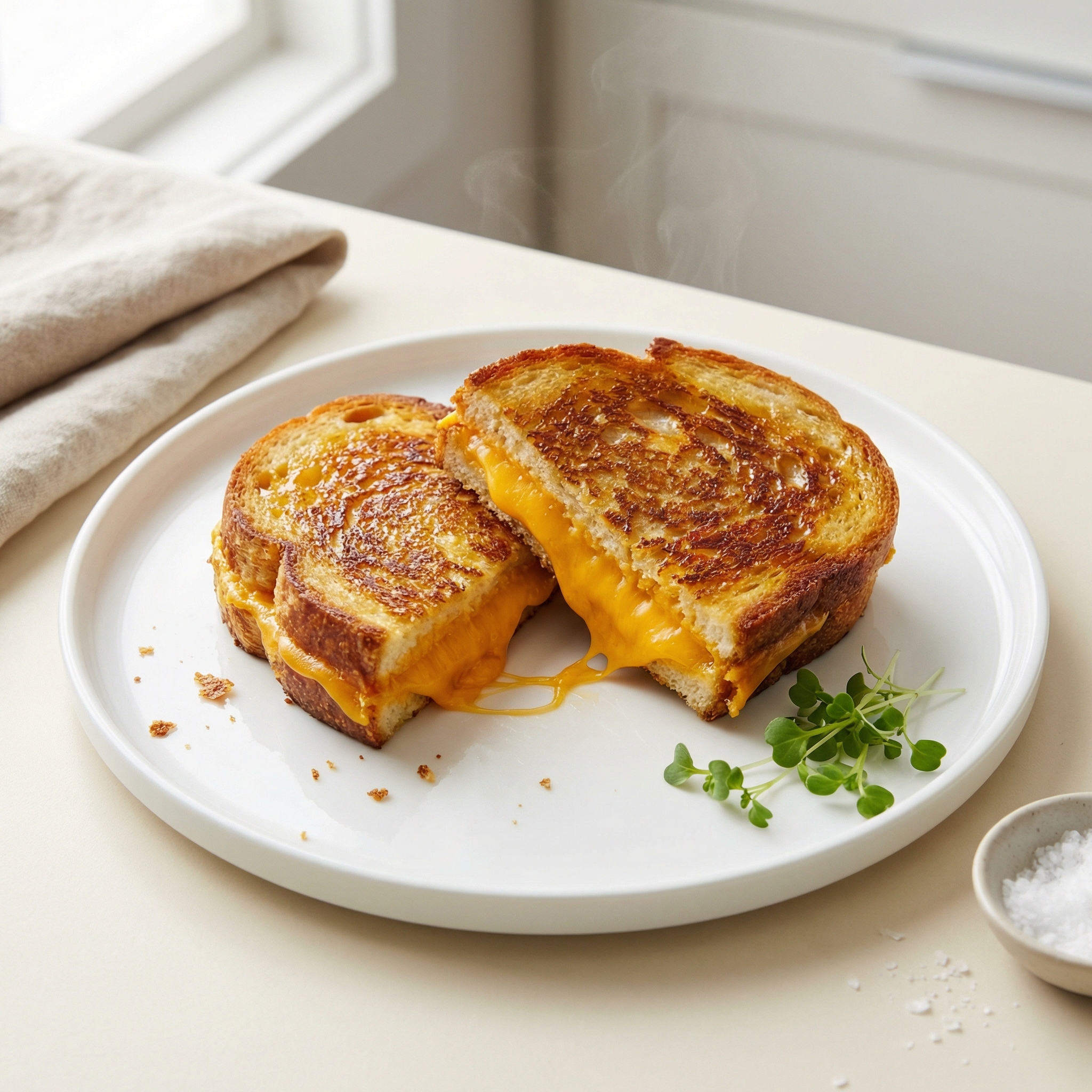 Toasted Cheddar Grilled Cheese