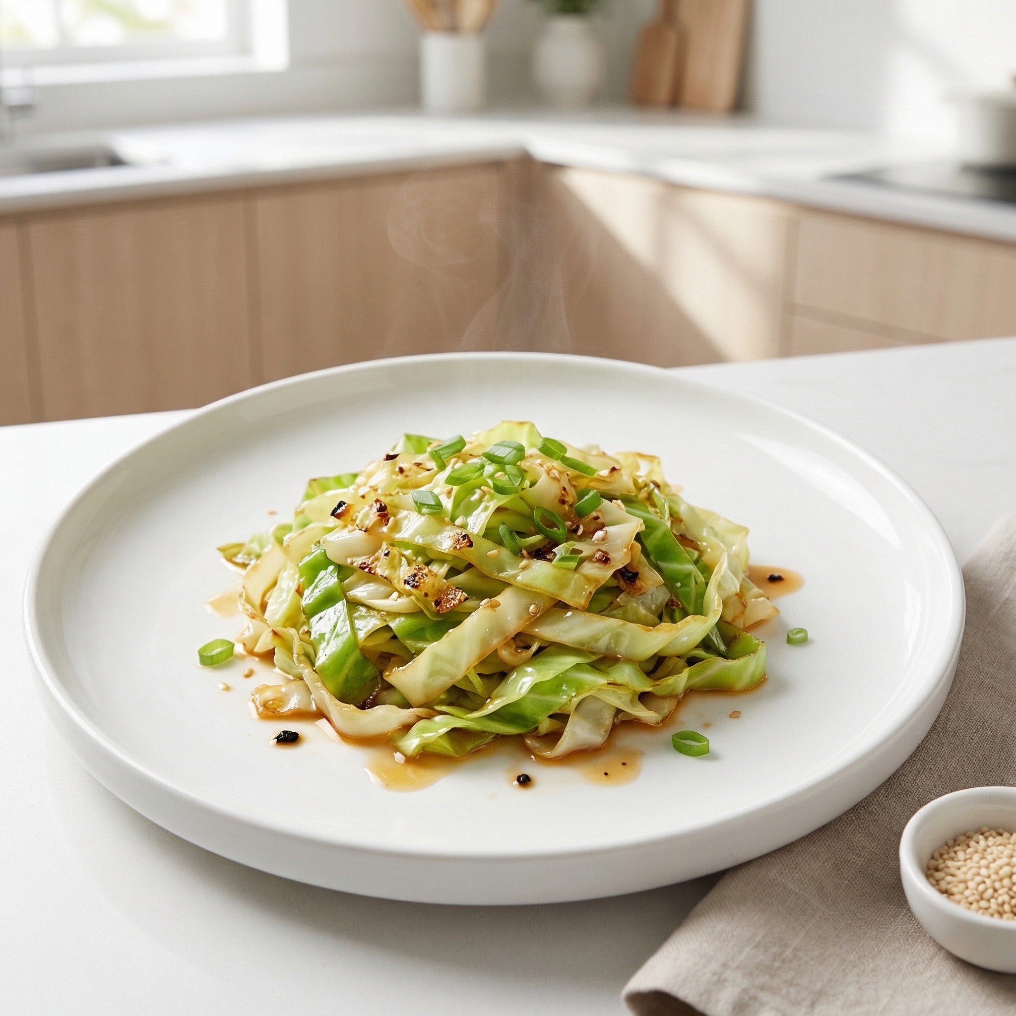 Butter-Soy Braised Cabbage