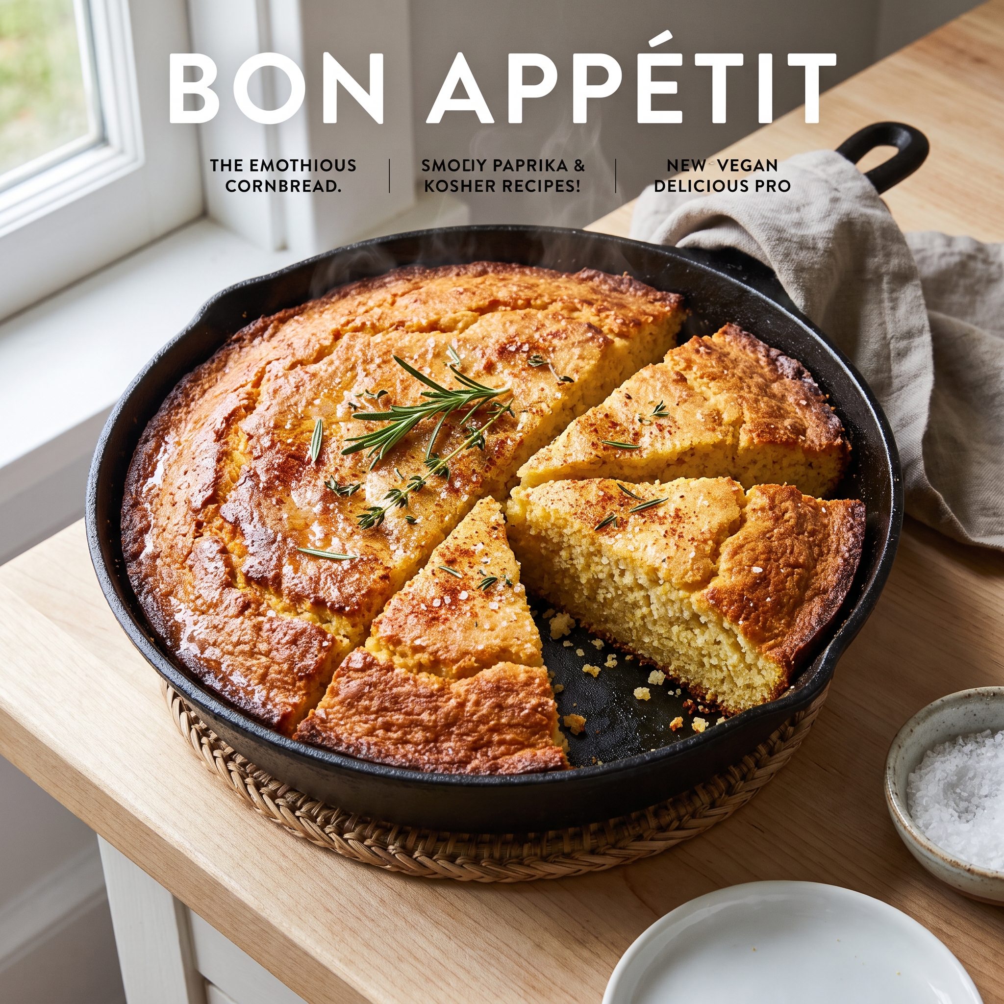 Buttermilk Cornbread in a Cast-Iron Skillet